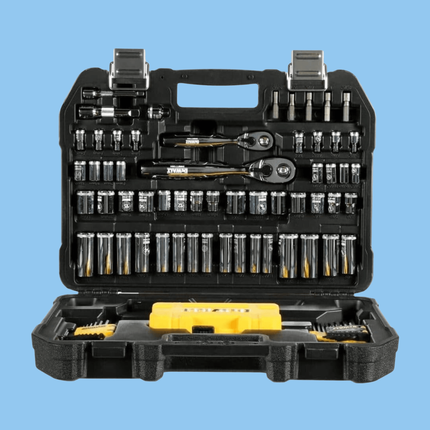DeWalt DWMT73801-1 108 Piece Metric | Imperial 1/4" 3/8" Mechanics Tool Set - Heena's Haven