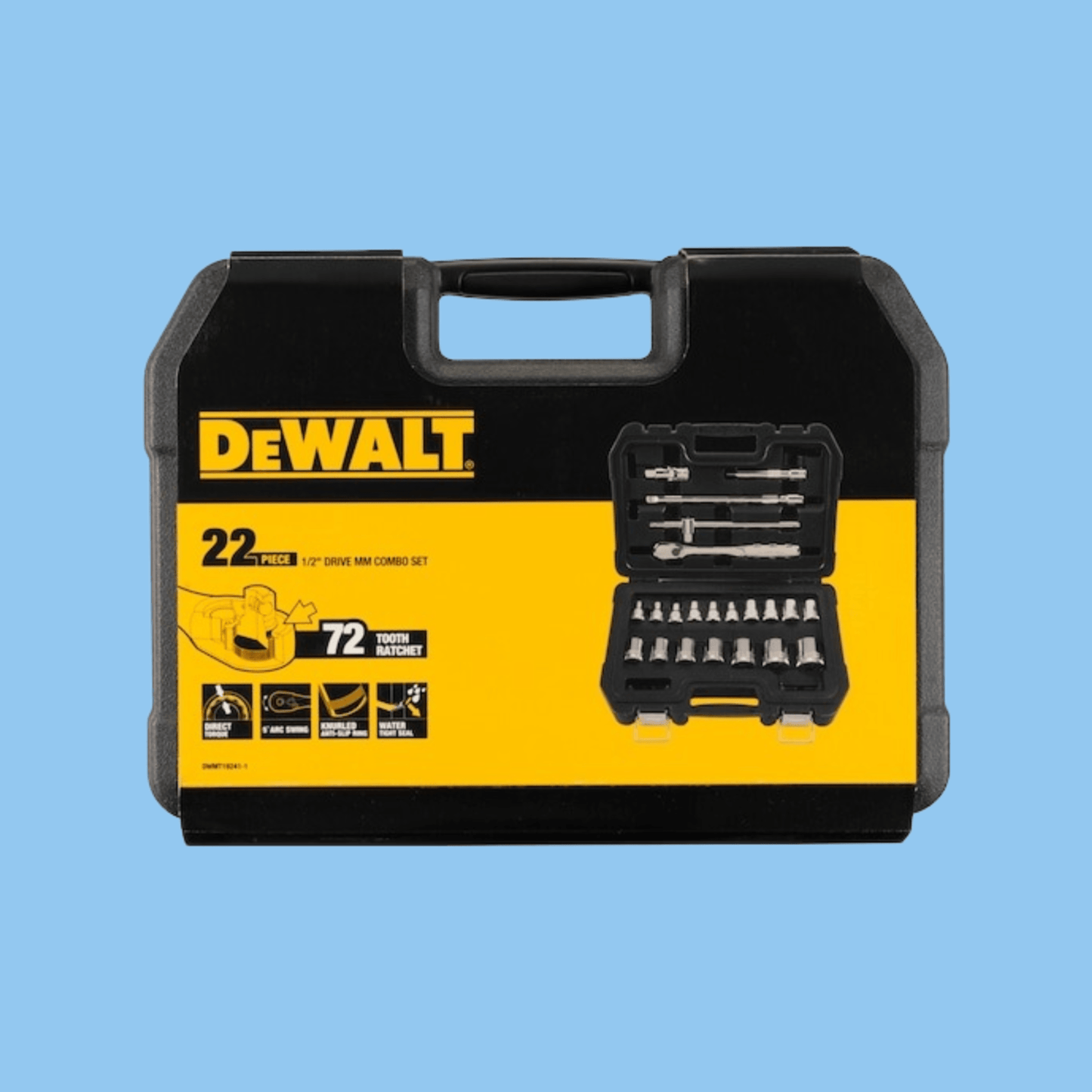 DeWalt DWMT19241-1 22 Piece Full Metric 1/2" Socket Set - Heena's Haven