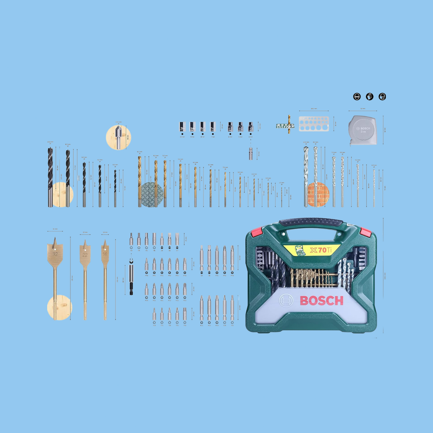 Bosch X-Line Titanium Set, 70 Pieces - Heena's Haven