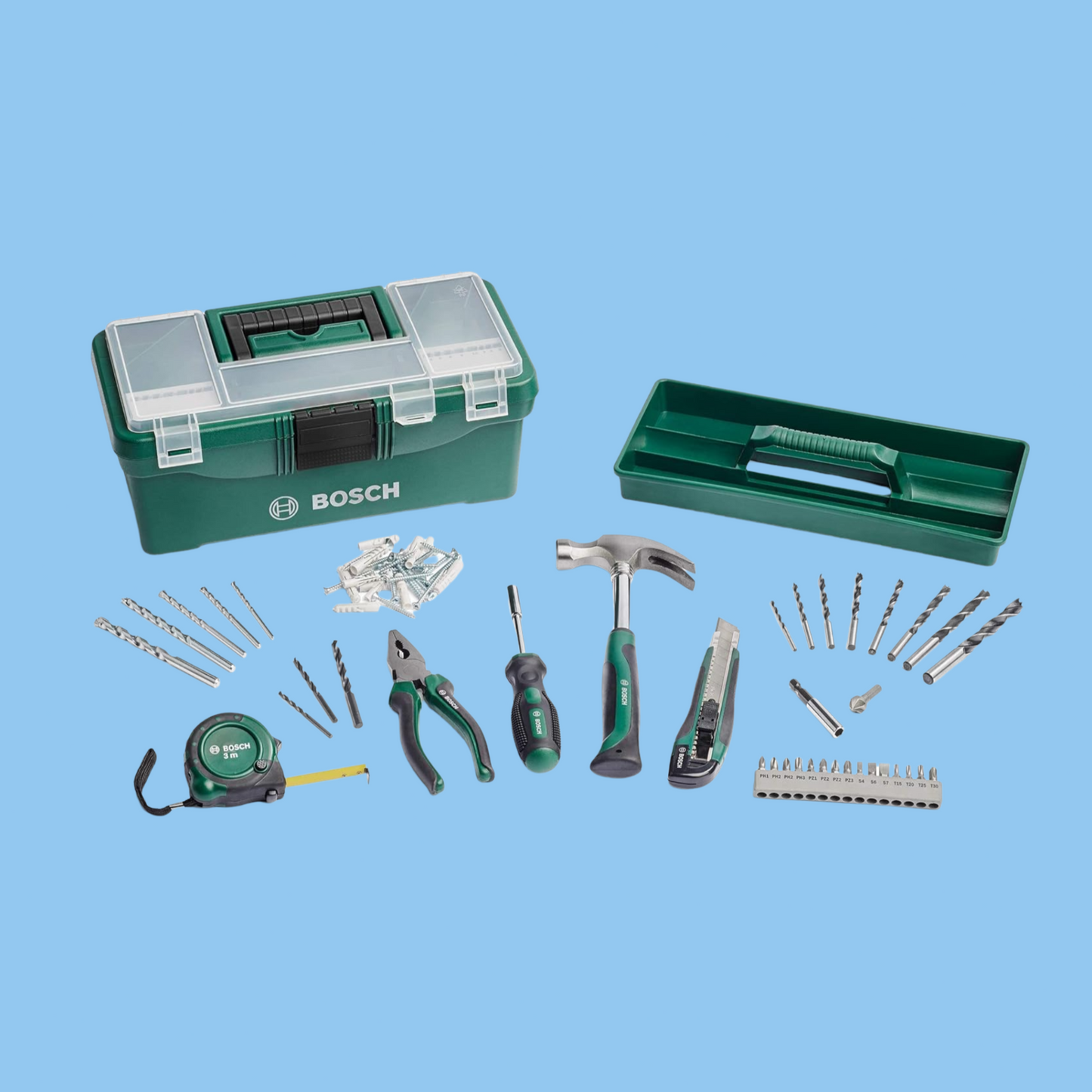 Bosch 73-Piece DIY Starter Set (Wood, Masonry, Metal) - Heena's Haven