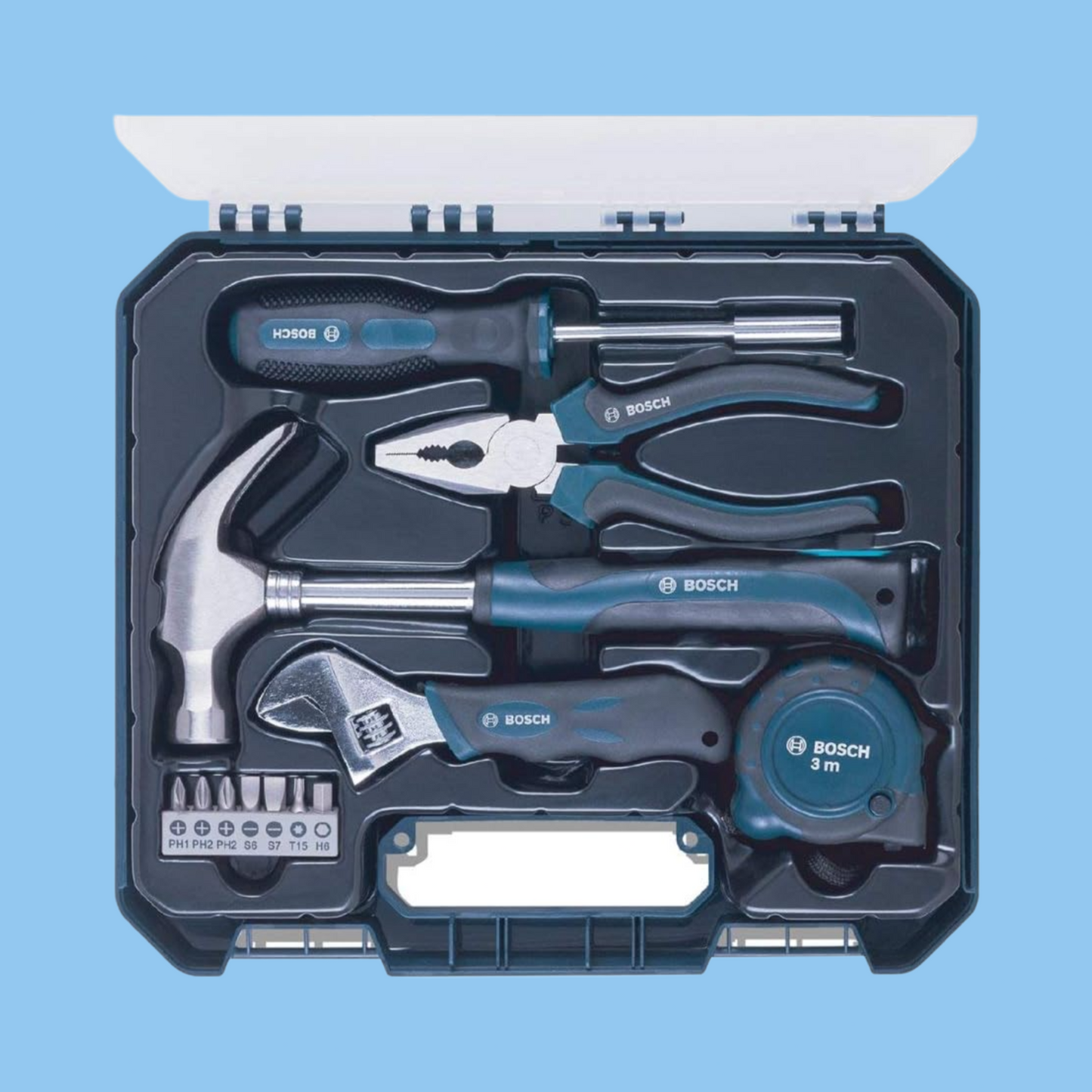 Bosch Hand Tool Kit (Blue, 12 Pieces) - Heena's Haven
