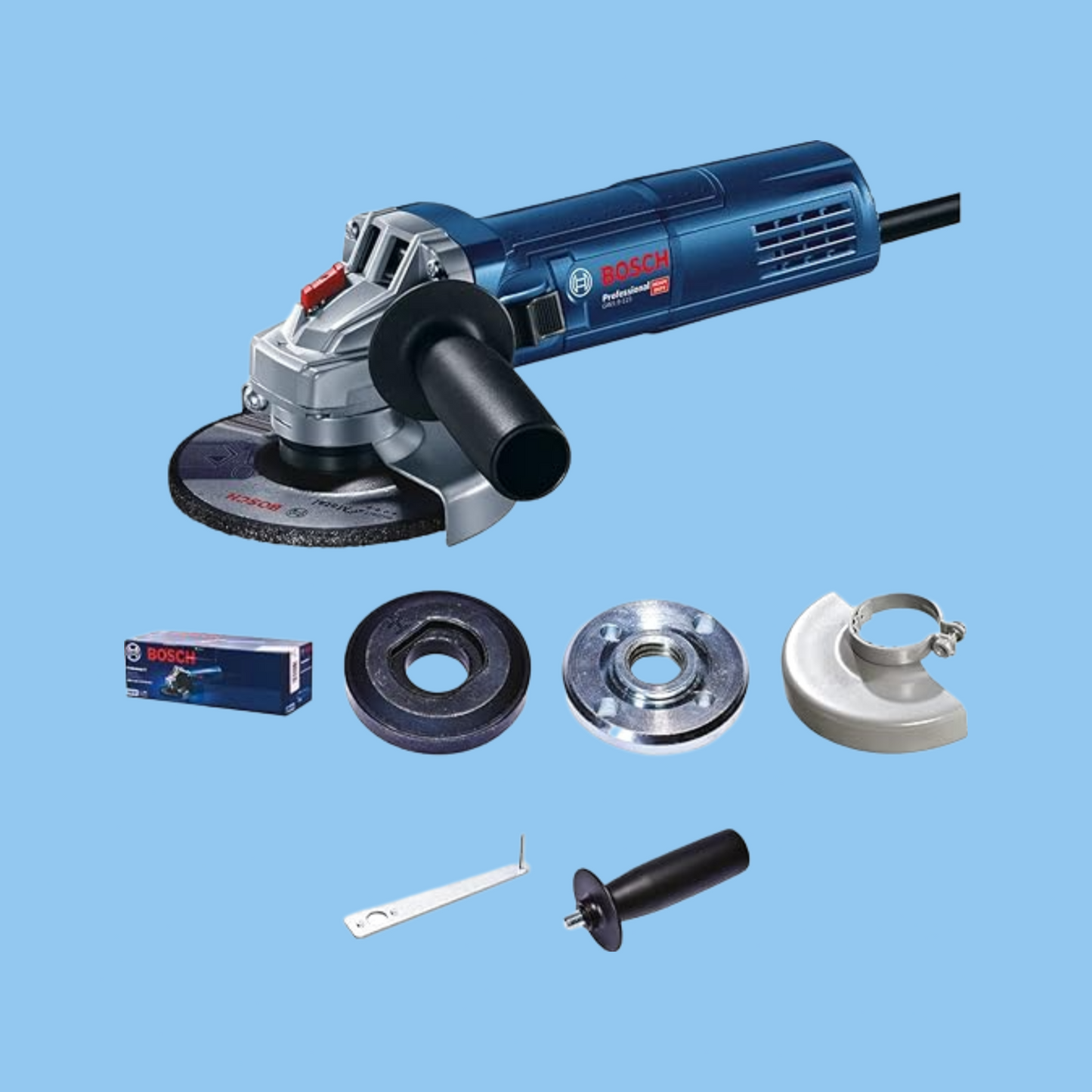Bosch GWS 9-115 CN Angle Grinder, Blue - Heena's Haven