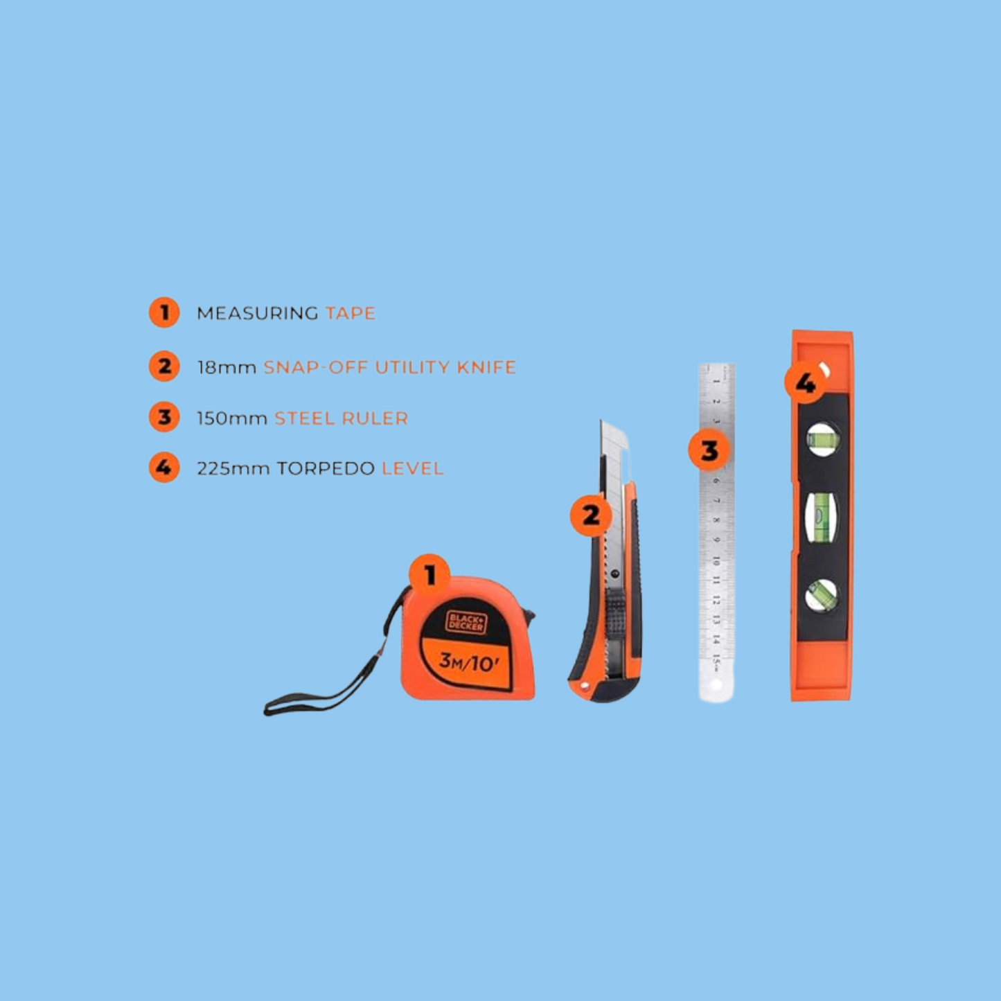 Black & Decker 126 Pieces Hand Tool Kit In Kitbox For Home Diy - Heena's Haven
