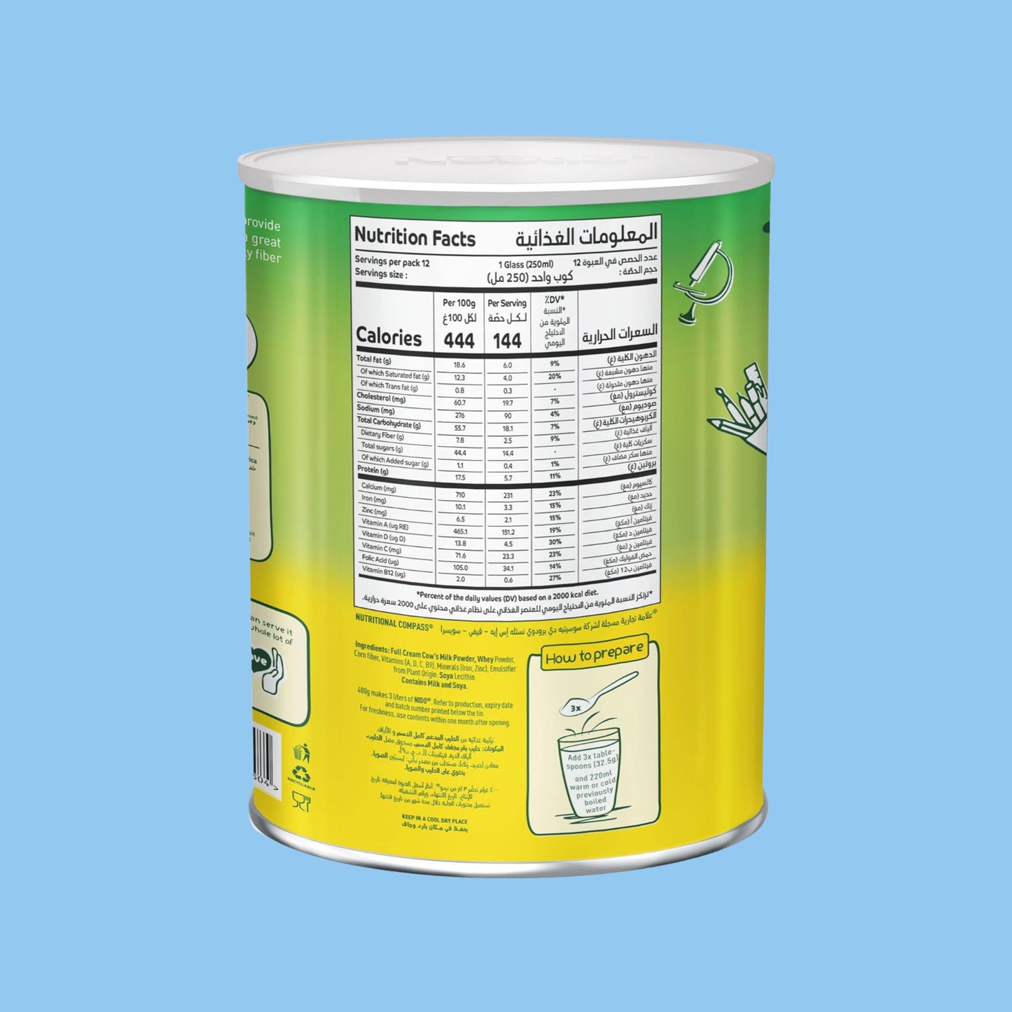 Nido Fortified Milk Powder 24x400gm - Heena's Haven