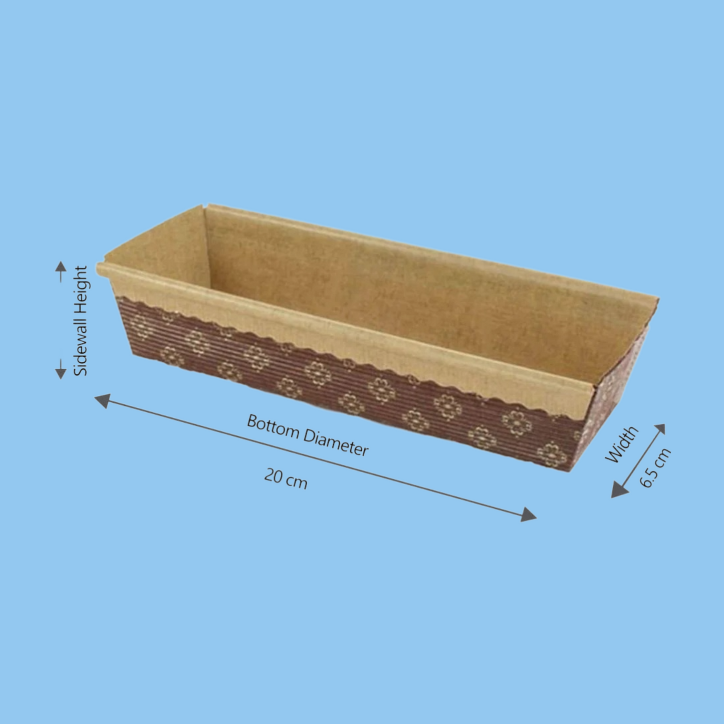 Heena's Haven Baking Mold Rectangle 20x6.5x5cm |1000 Pieces - Heena's Haven