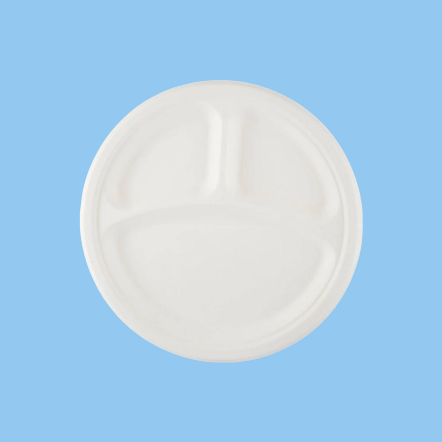 Heena's Haven Bio-Degradable 3-Compartment Plate 10 Inch 500 Pieces - Heena's Haven
