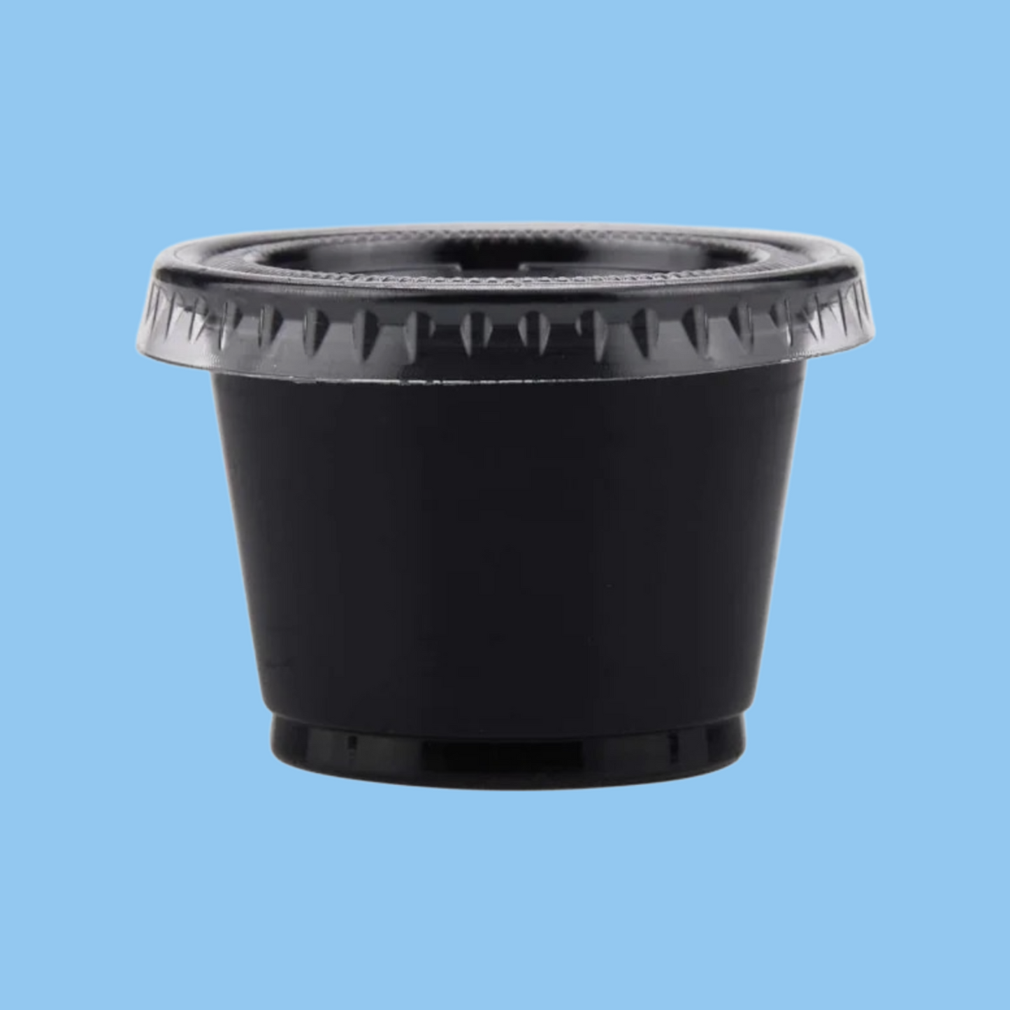 Heena's Haven PP Black Base Portion Cup with Lid - Heena's Haven
