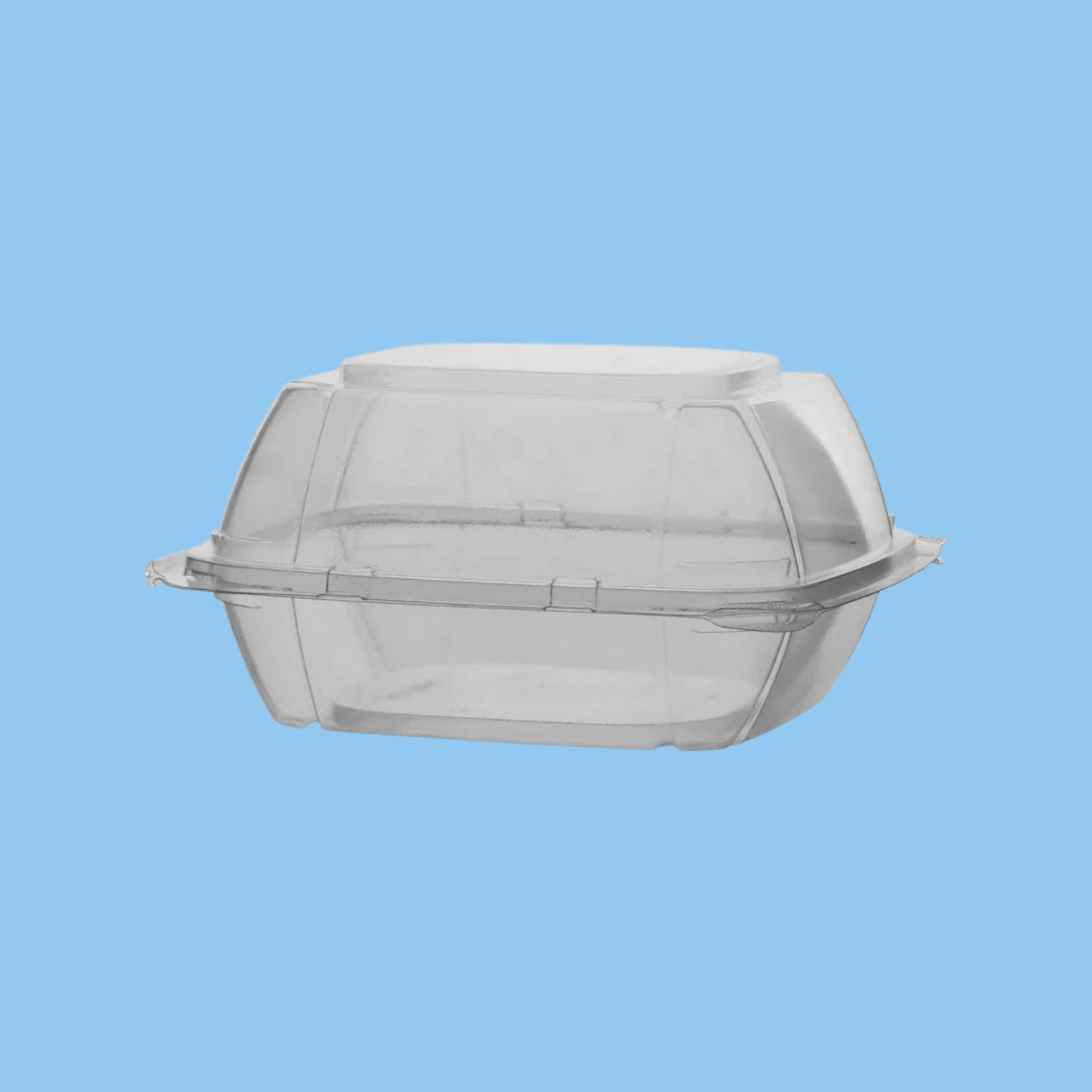 Heena's Haven 5 Inch Clear Hinged Burger Box 50 Pieces x 10 Packets - Heena's Haven