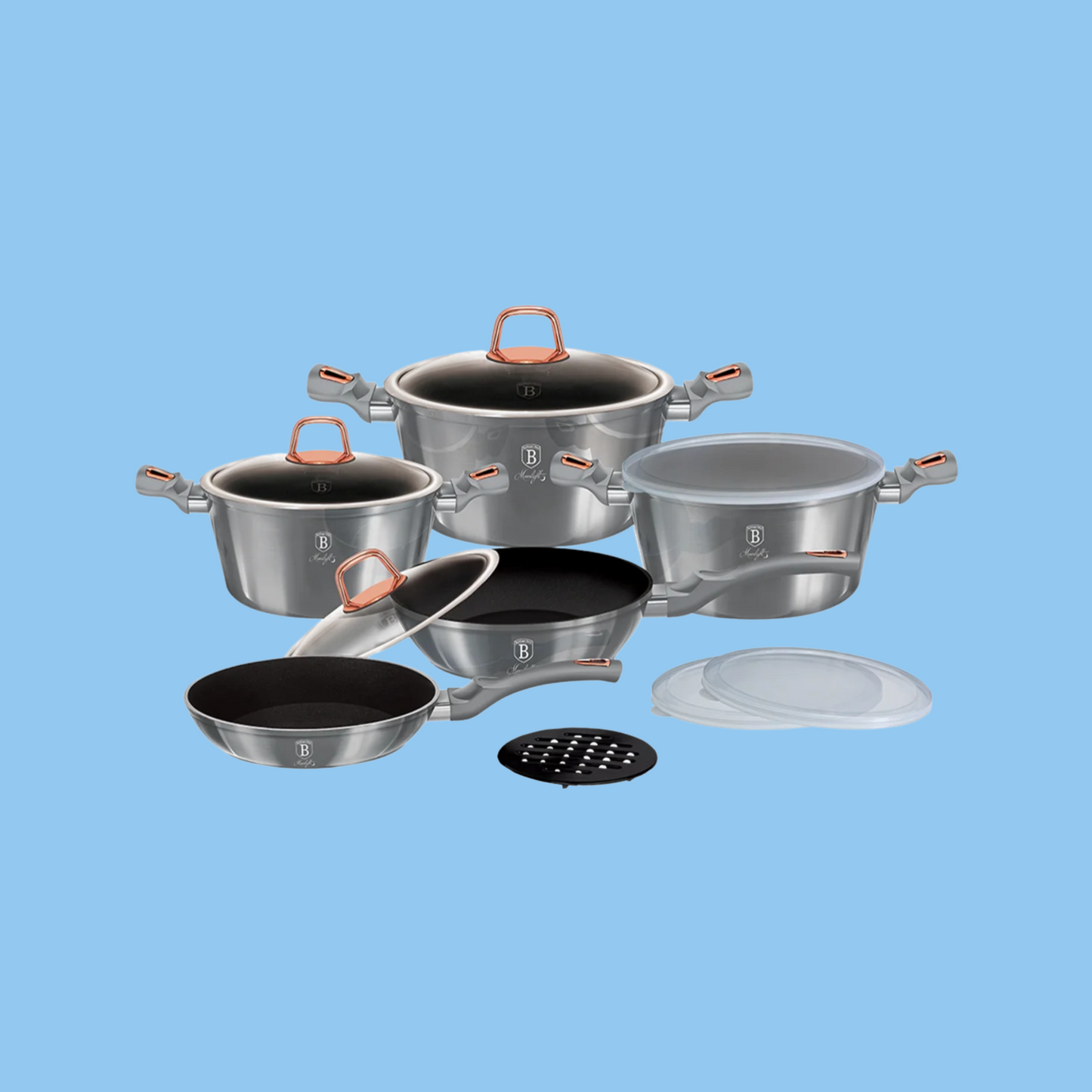 Heena's Haven 12 Pieces Cookware Set Moonlight Collection - Heena's Haven
