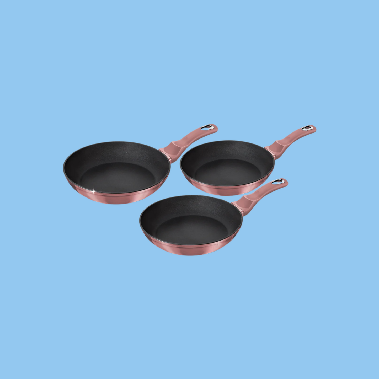 Heena's Haven 3 Pieces Round Frypan Set I-Rose Collection - Heena's Haven