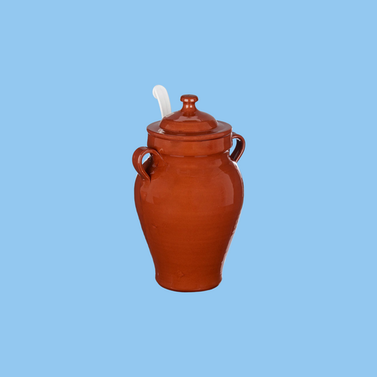 Heena's Haven Clay Jar with Spoon 2500 ml - Heena's Haven