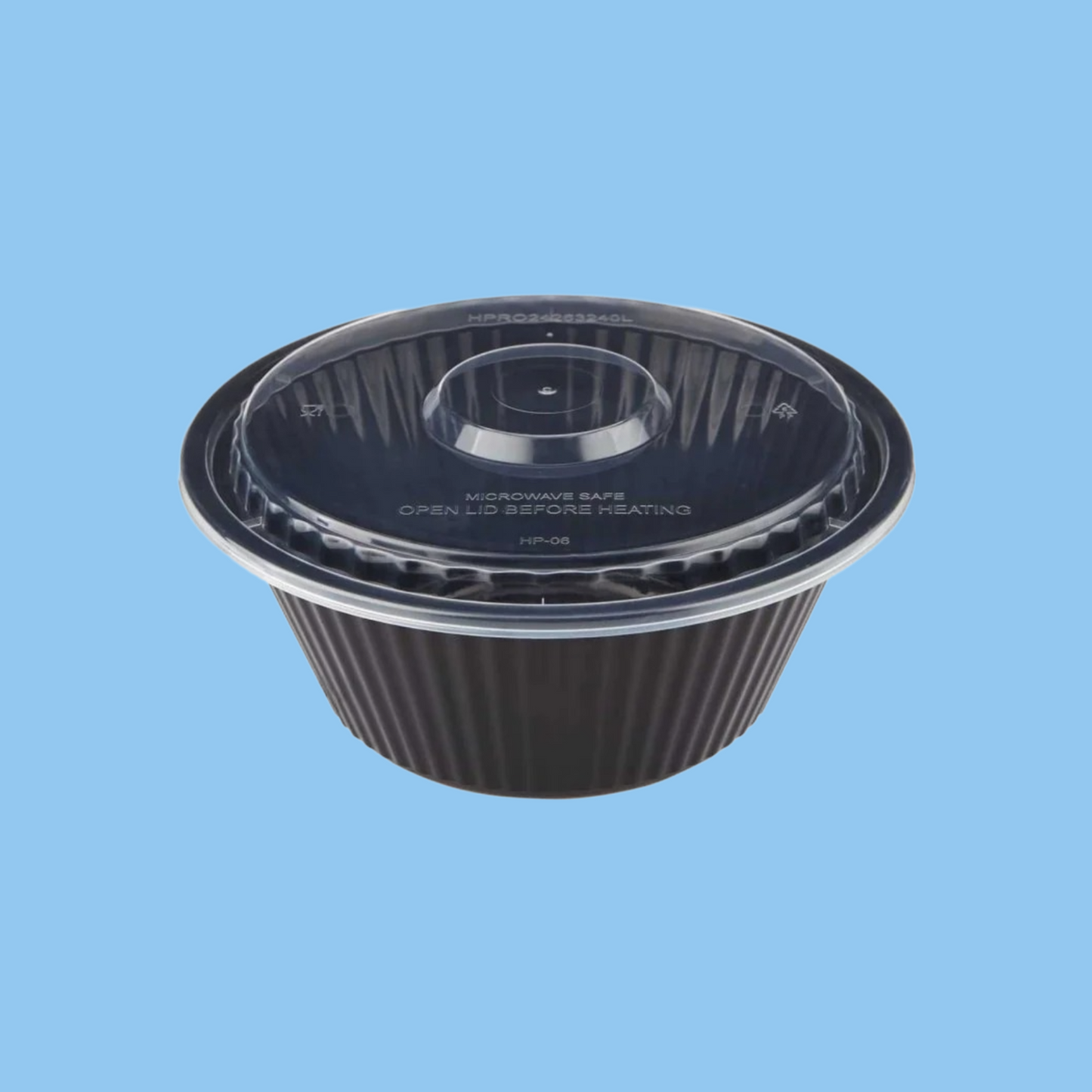 Heena's Haven Black Base Heavy Duty Round Container 40 Oz 300 Pieces - Heena's Haven