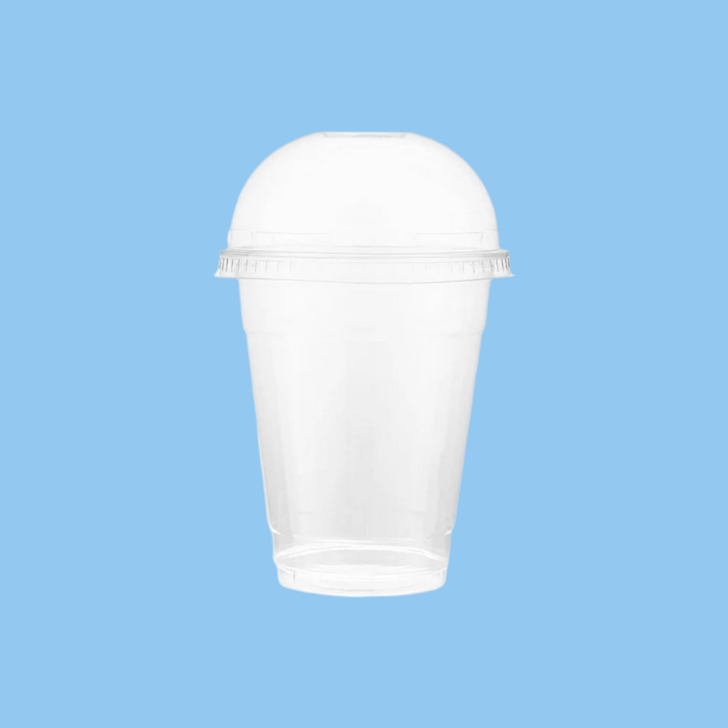Heena's Haven 12 Oz PET Clear Juice Cup 91 Diameter and Dome Lid with Hole (500 Pieces) - Heena's Haven
