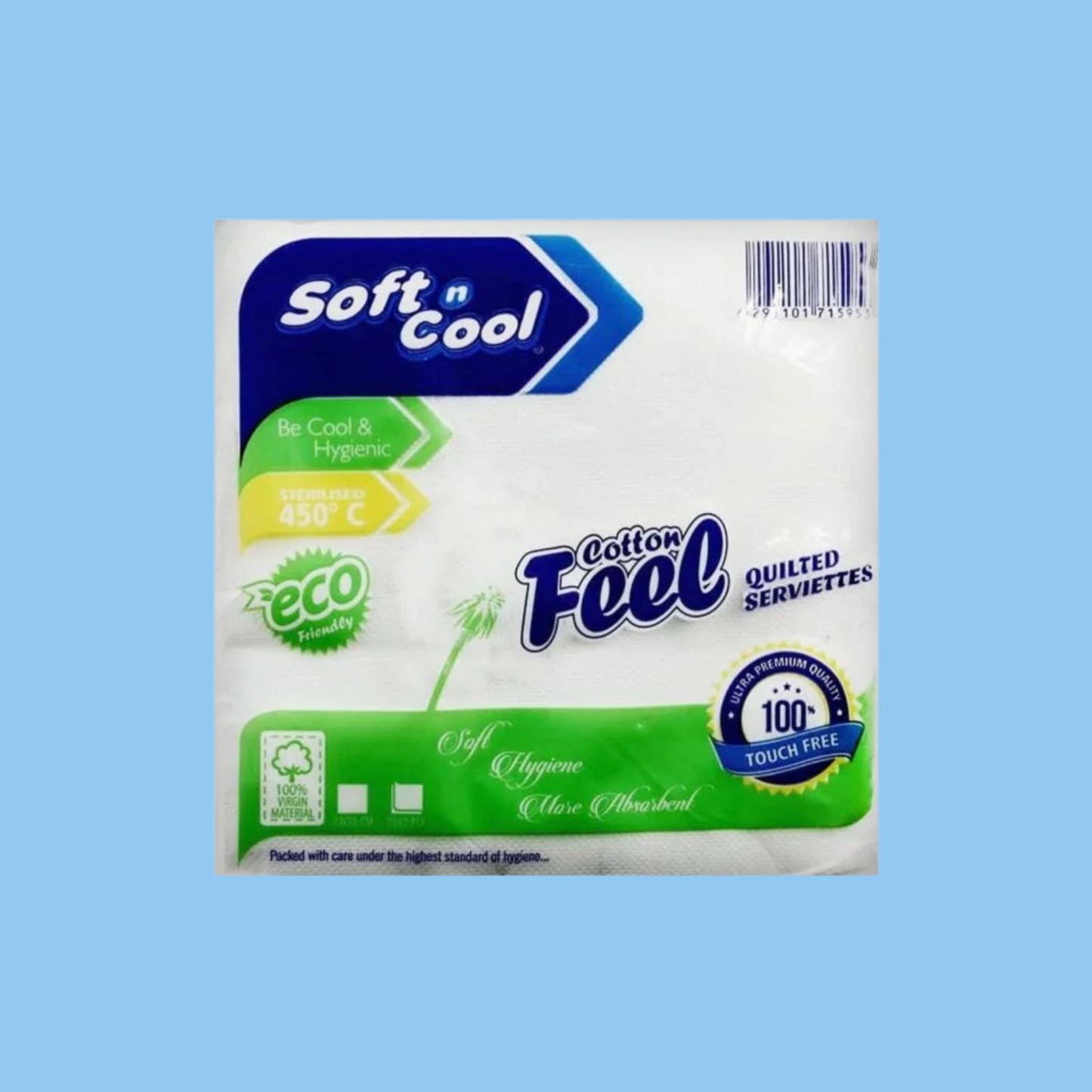 Heena's Haven Soft n Cool Cotton Feel Premium Napkin 33 x 33 cm 1000 Pieces - Heena's Haven