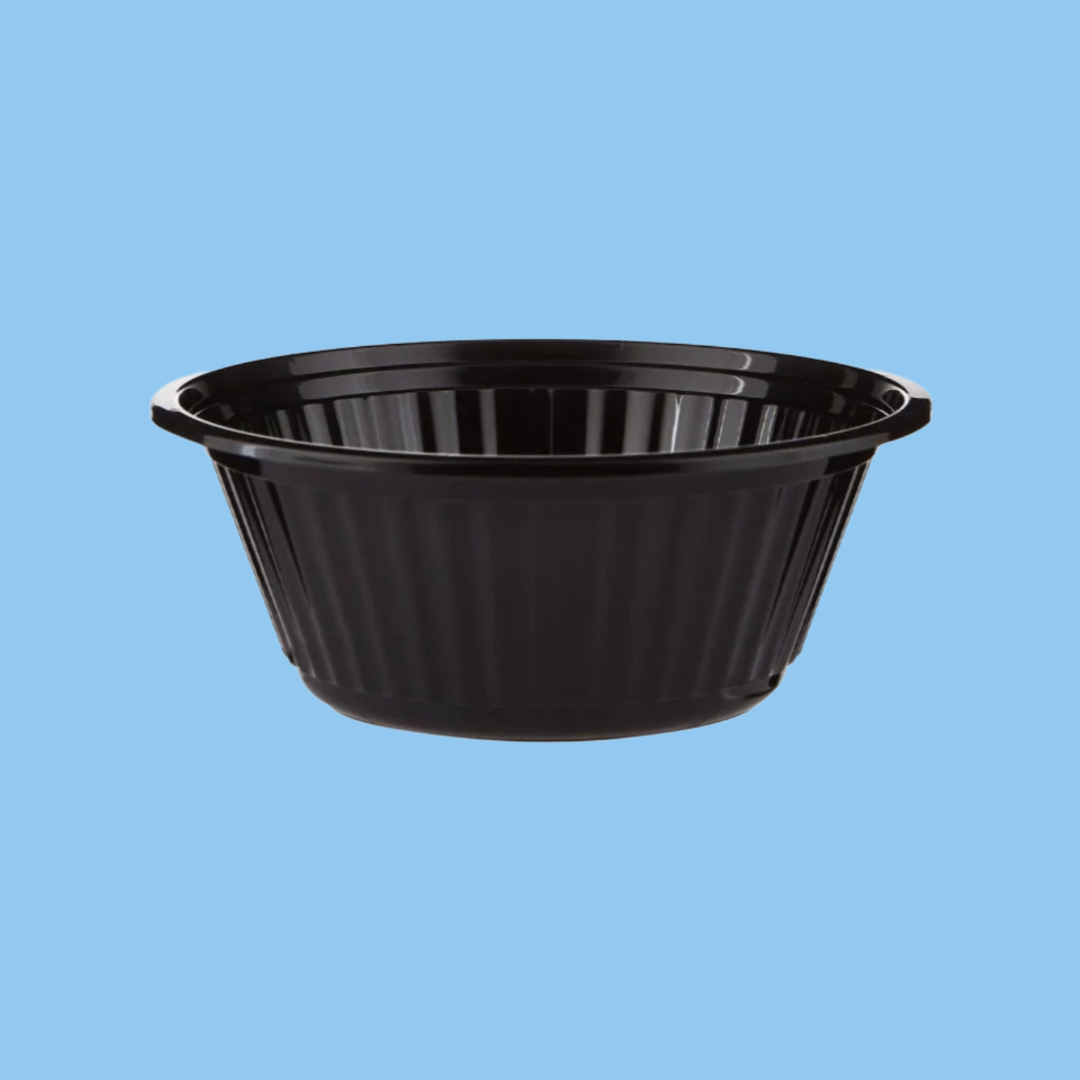 Heena's Haven Black Base Heavy Duty Round Container 25 Oz 300 Pieces - Heena's Haven