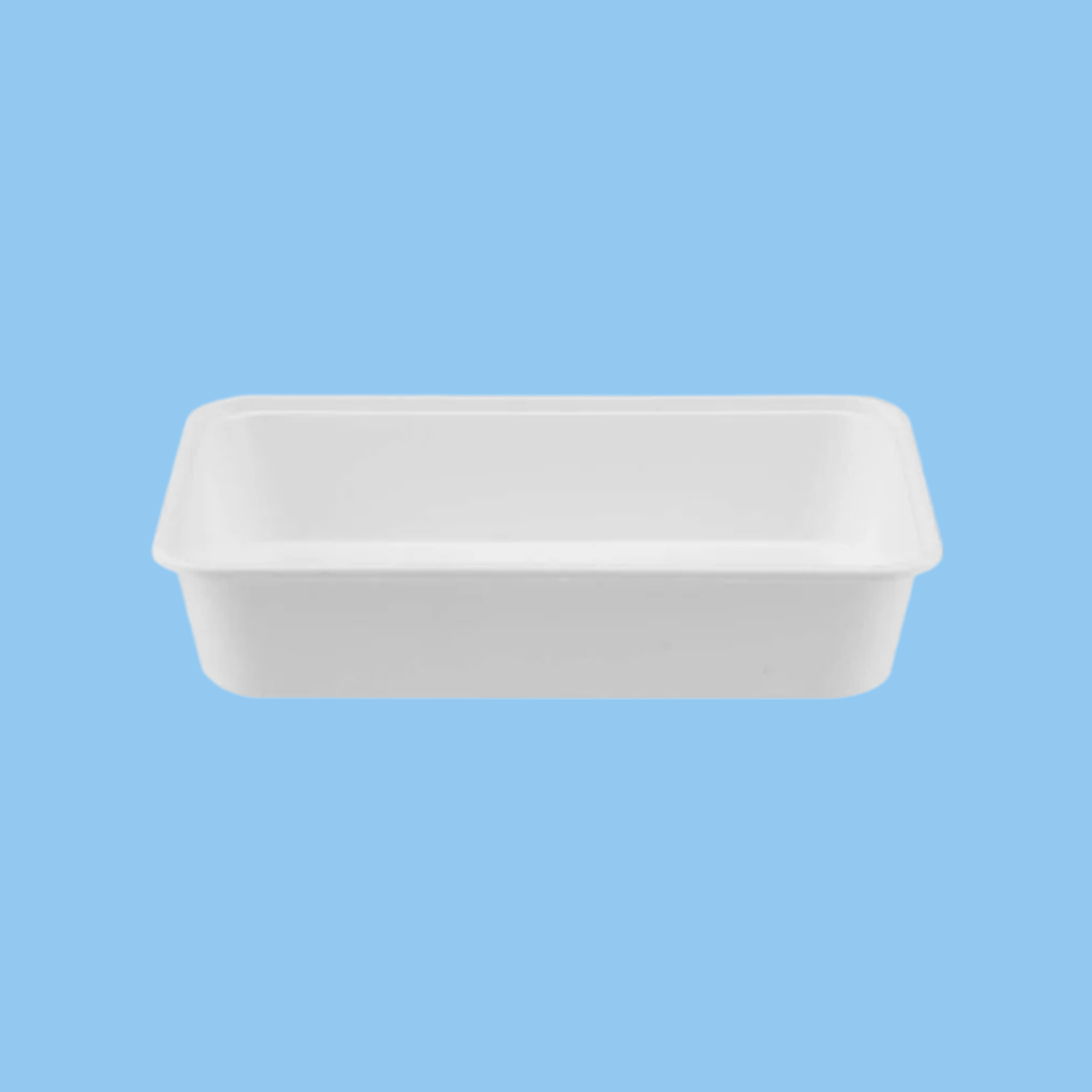 Heena's Haven White Rectangle Microwave Container - Heena's Haven