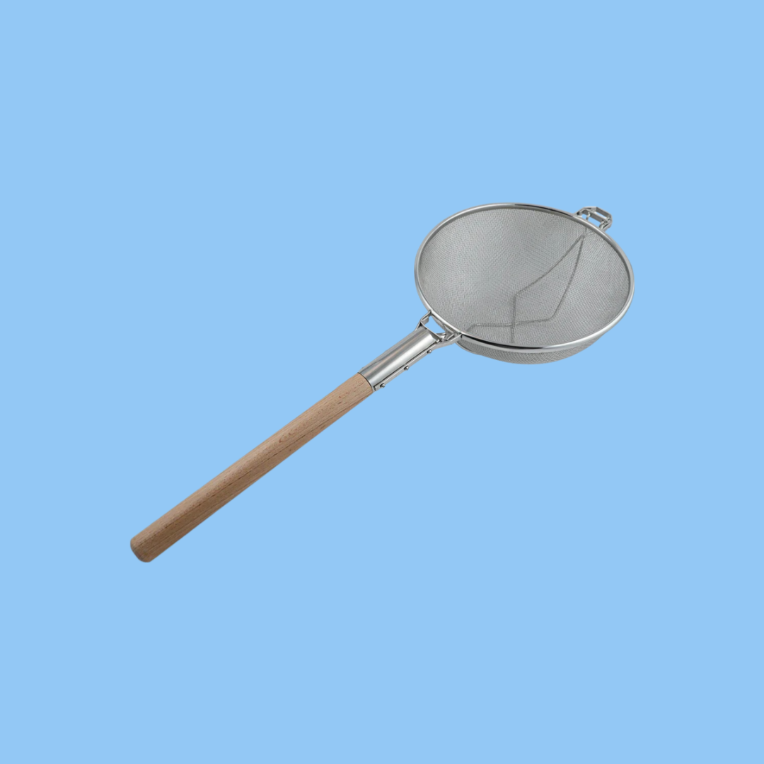 Heena's Haven Stainless Steel Strainer with Wooden Handle - Heena's Haven