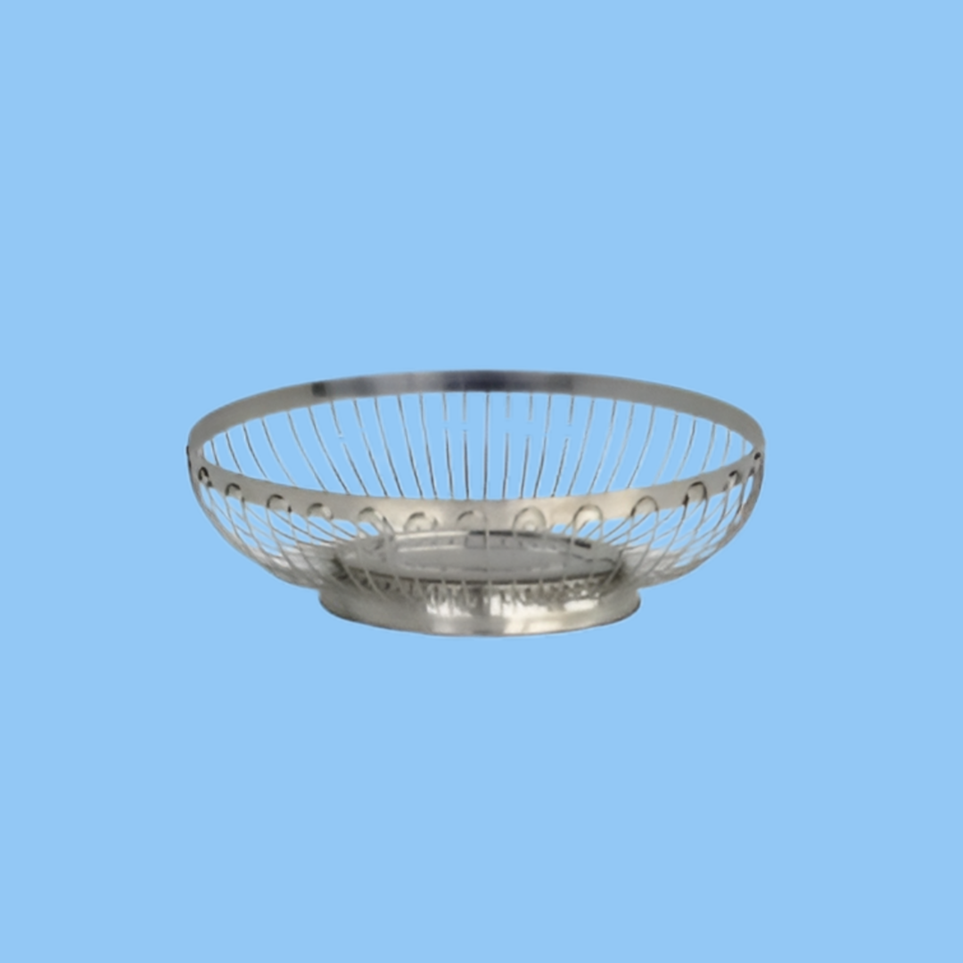 Heena's Haven Stainless Steel Oval Bread Fruit Basket 9.5 cm - Heena's Haven