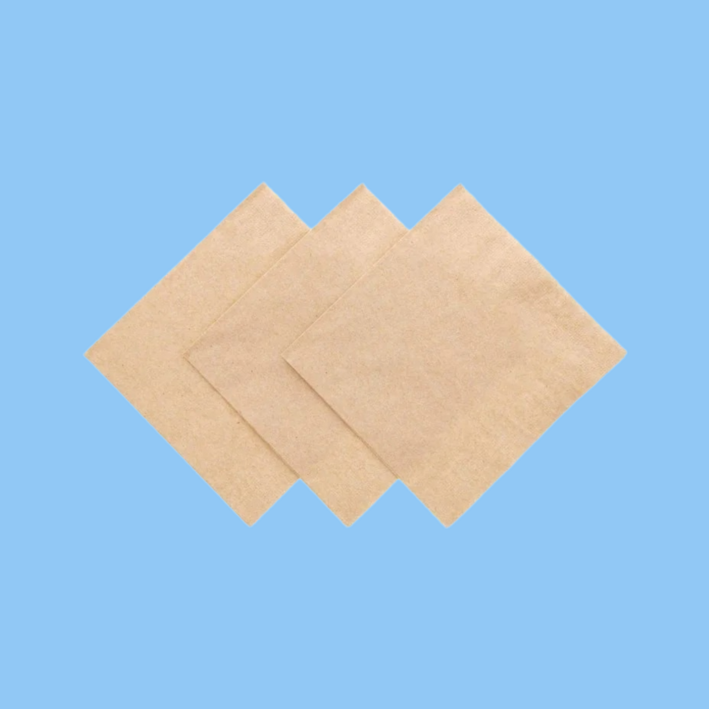 Heena's Haven Soft n Cool Paper Folded Brown Napkin 23 X 23 cm 2000 Pieces - Heena's Haven