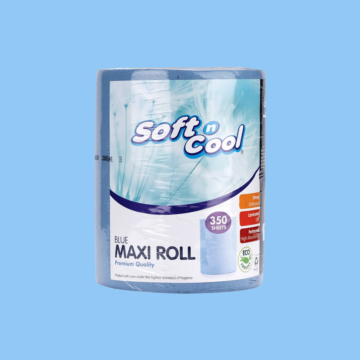 Heena's Haven Soft n Cool Blue Maxi Roll 350 Sheets 6 Rolls - Heena's Haven