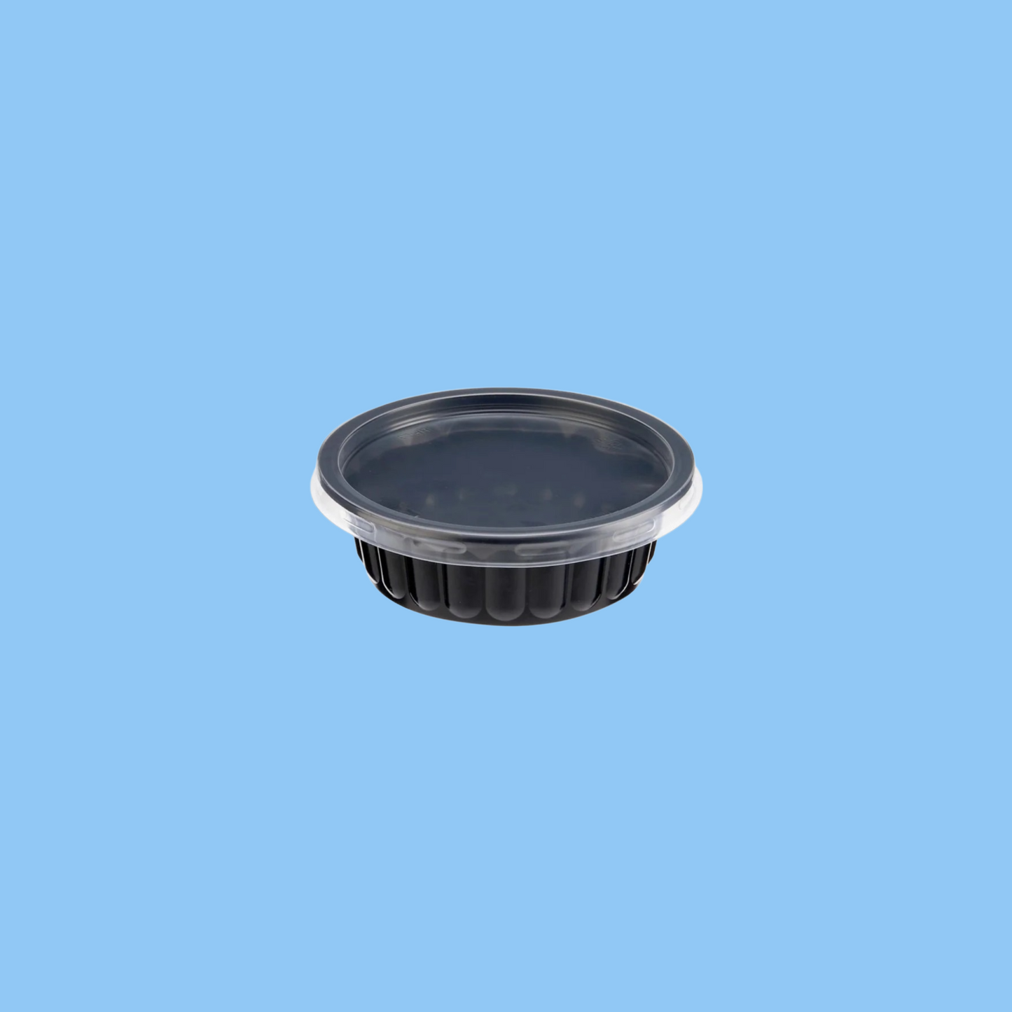 Heena's Haven Plastic Ribbed Round Black Container - Heena's Haven