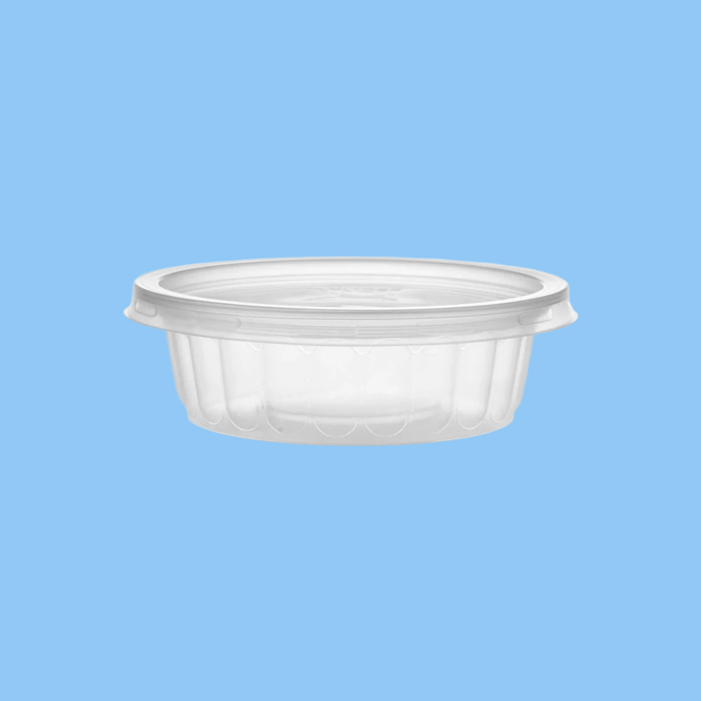 Heena's Haven Plastic Ribbed Round Container White - Heena's Haven