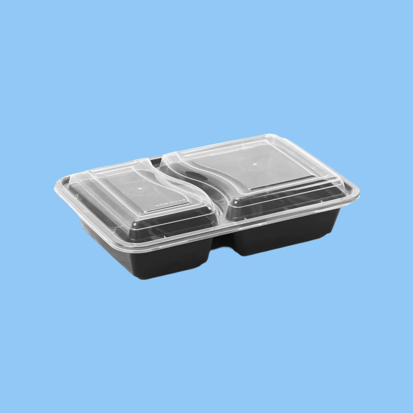 Heena's Haven Black Base Rectangular Compartment Microwavable Container - Heena's Haven