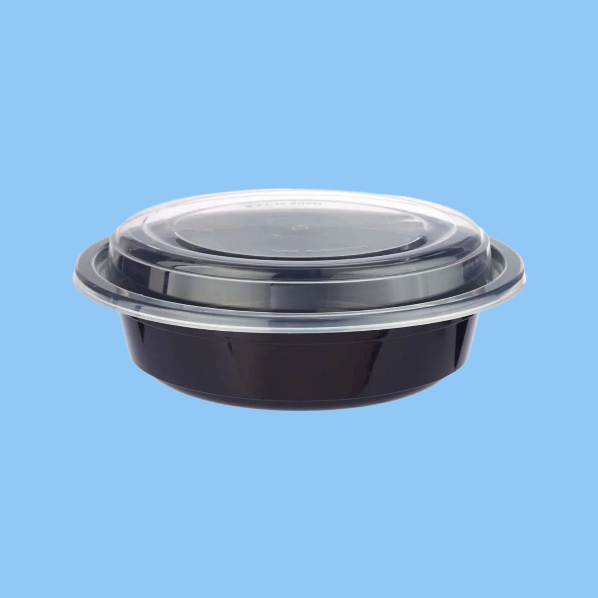 Heena's Haven Black Base Round Microwavable Container with Lid 50 Pieces - Heena's Haven