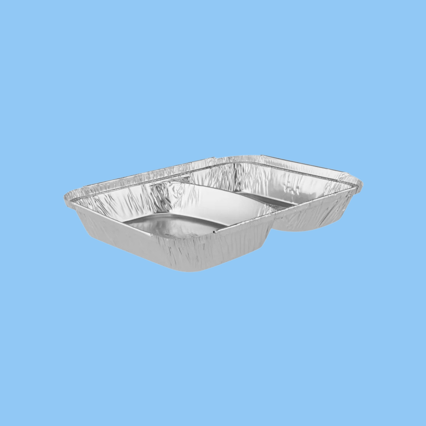 Heena's Haven Aluminium Container 2 Compartment 226x177x29mm 500 Pieces - Heena's Haven