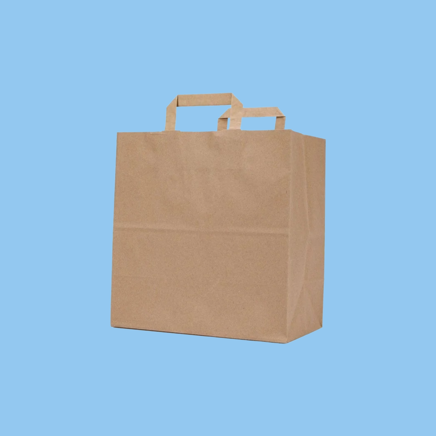 Heena's Haven 26x10x36 cm Kraft Brown Paper Bag Flat Handle - Heena's Haven