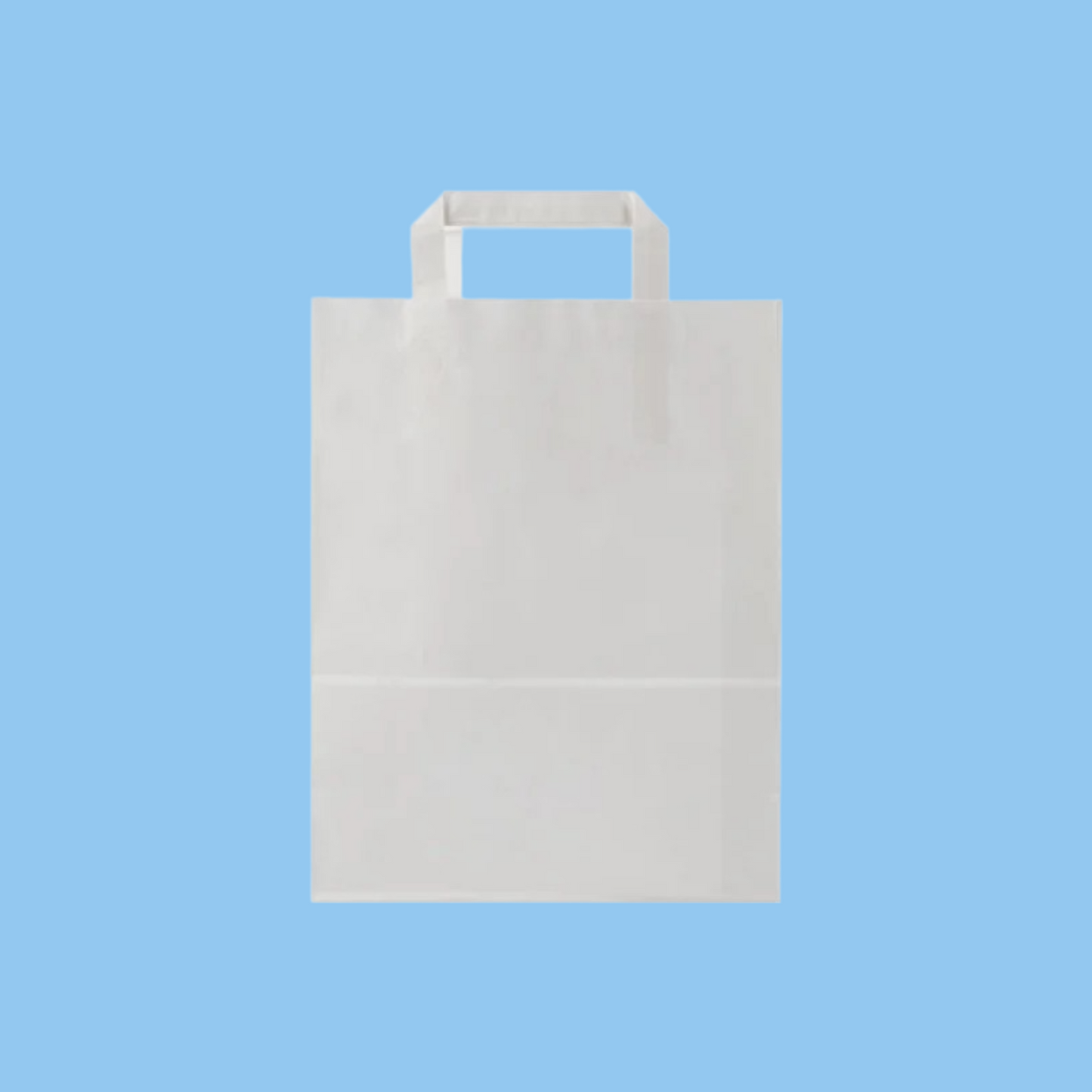 Heena's Haven White Flat Handle Paper Bag - Heena's Haven