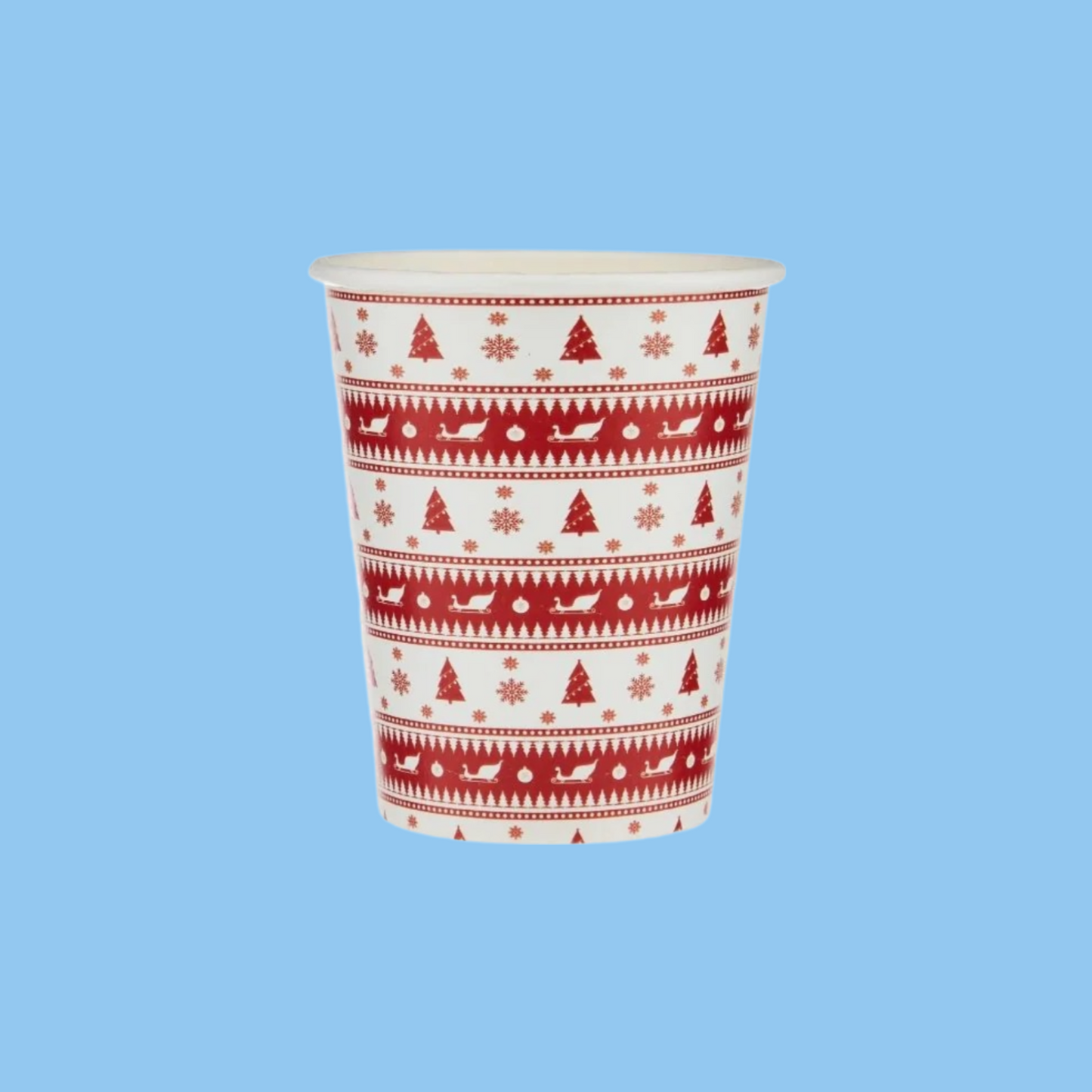 Heena's Haven 25 Pieces 8 Oz Red and White Single Wall Paper Cups - Heena's Haven