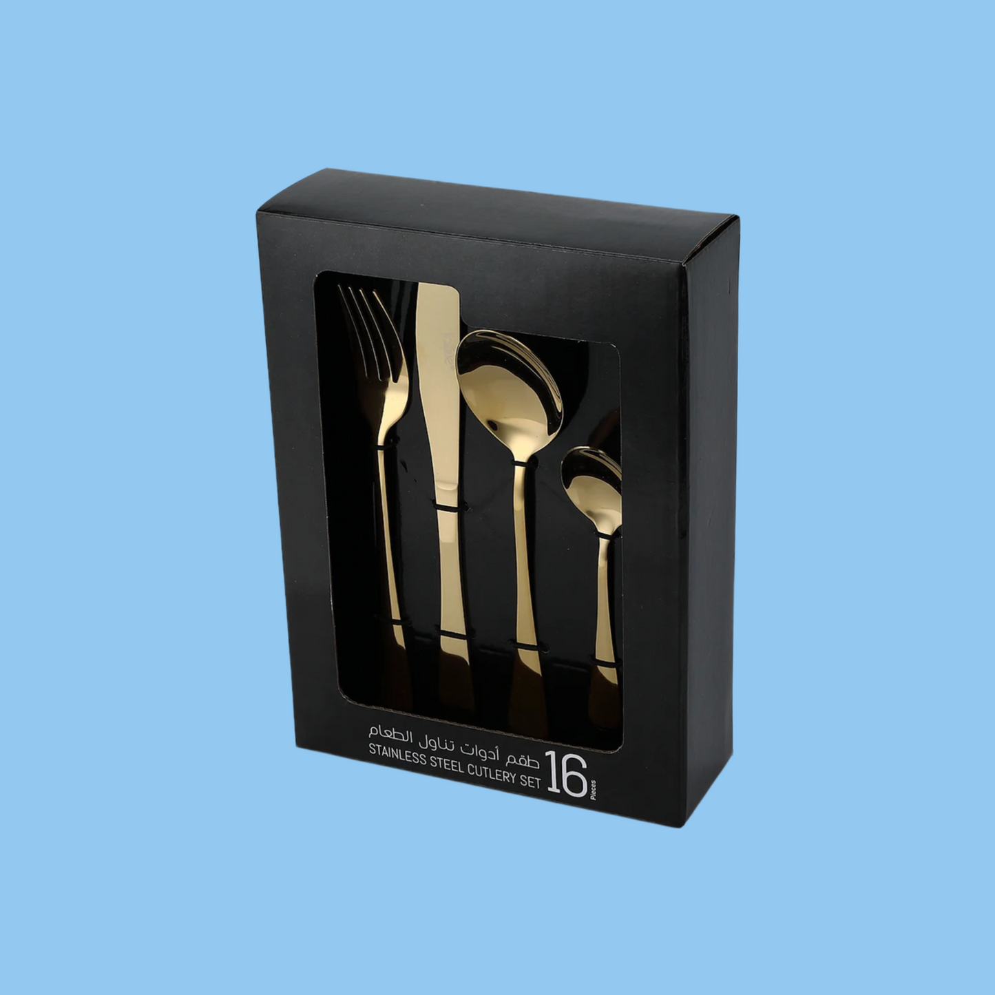 Heena's Haven Stainless Steel 16 Pieces Golden Cutlery Set Hammered Design - Heena's Haven