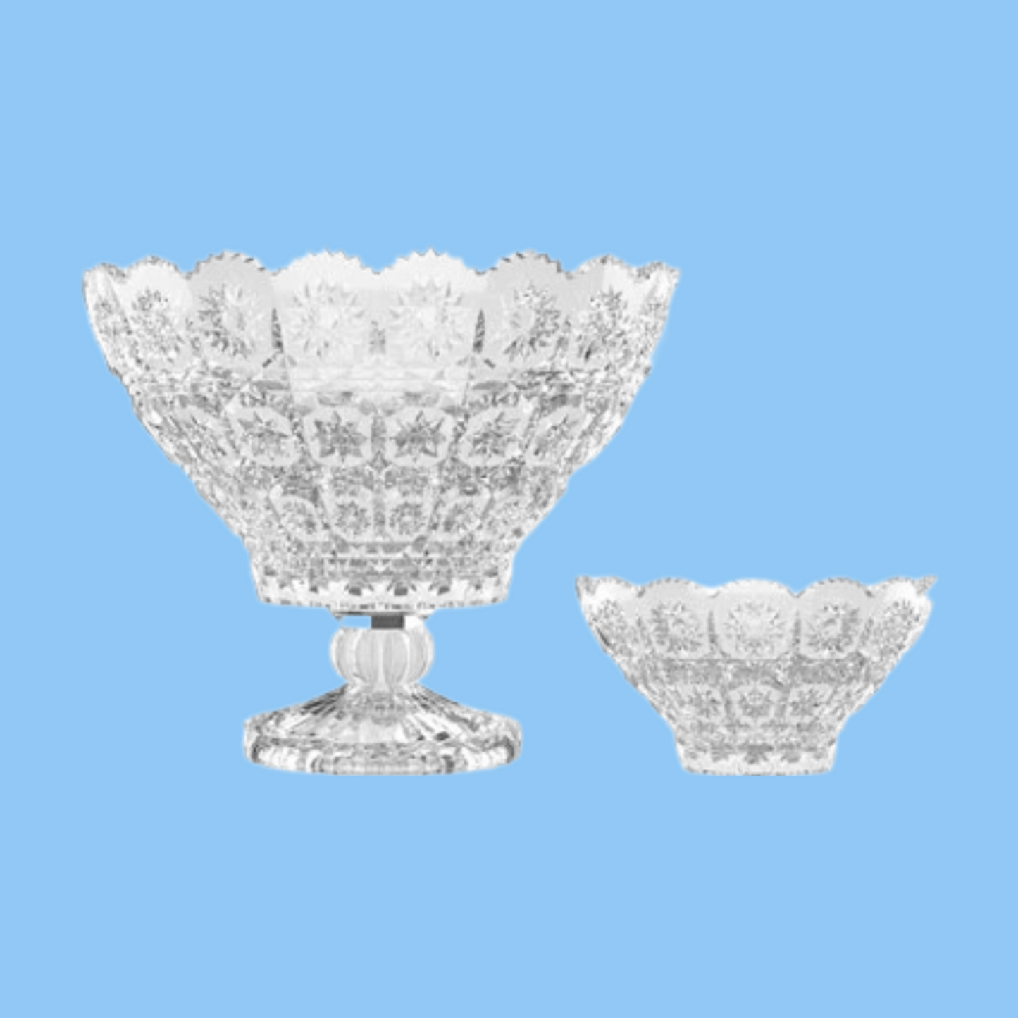 Heena's Haven 7 Piece Bohemia Sakara Glass Bowl Set