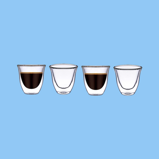 Heena's Haven Borosilicate Double Wall Glass Cawa Cup 70 ml 4 Piece Set
