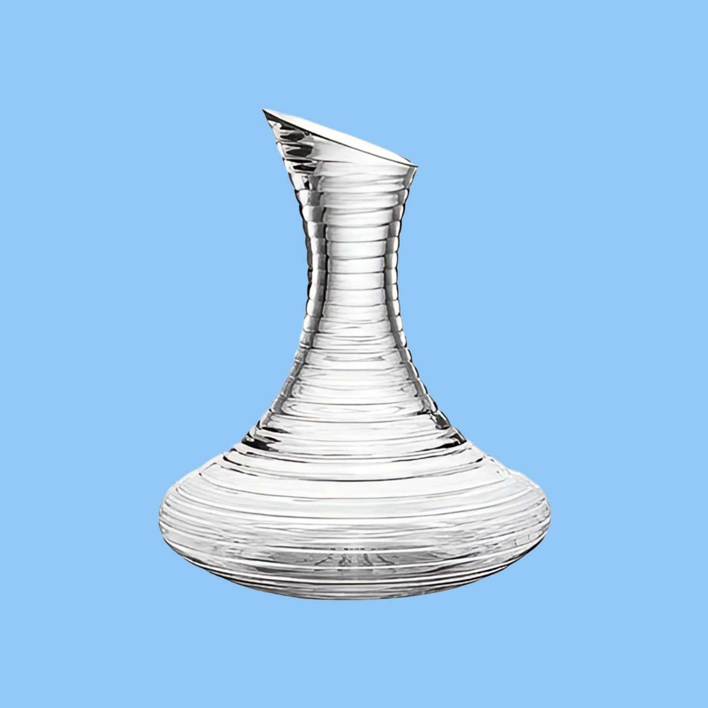 Heena's Haven Transparent Textured Spiral Glass Decanter 1.8 Liter