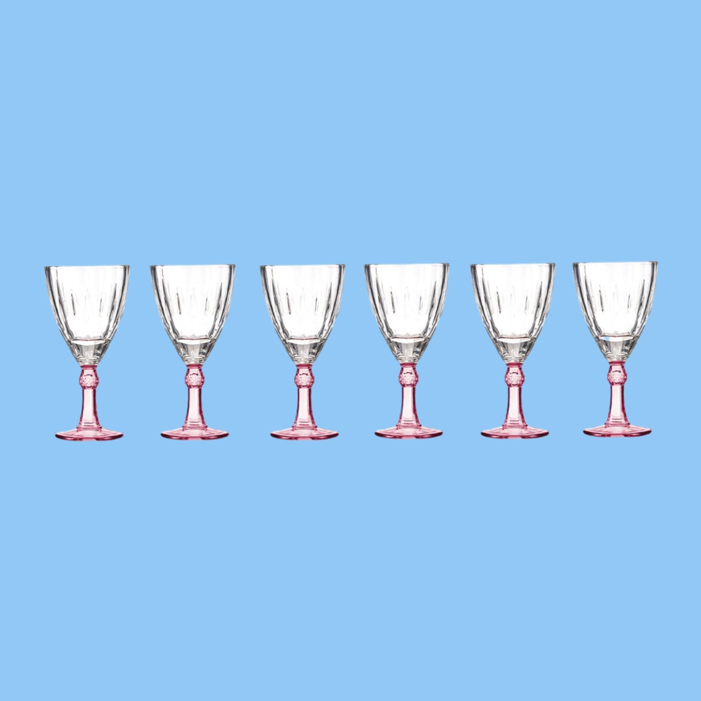 Heena's Haven 6 Piece Grapefruit Wine Glass 275 ml Set