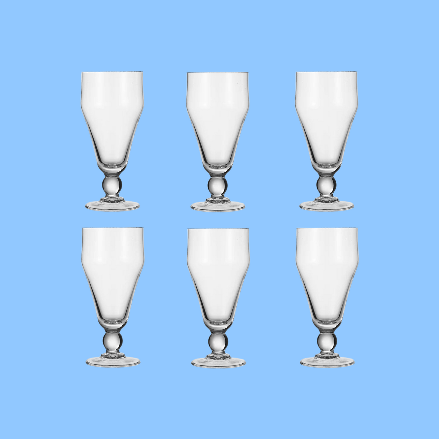 Heena's Haven 6 Pieces Cone Glass 450 ml Set