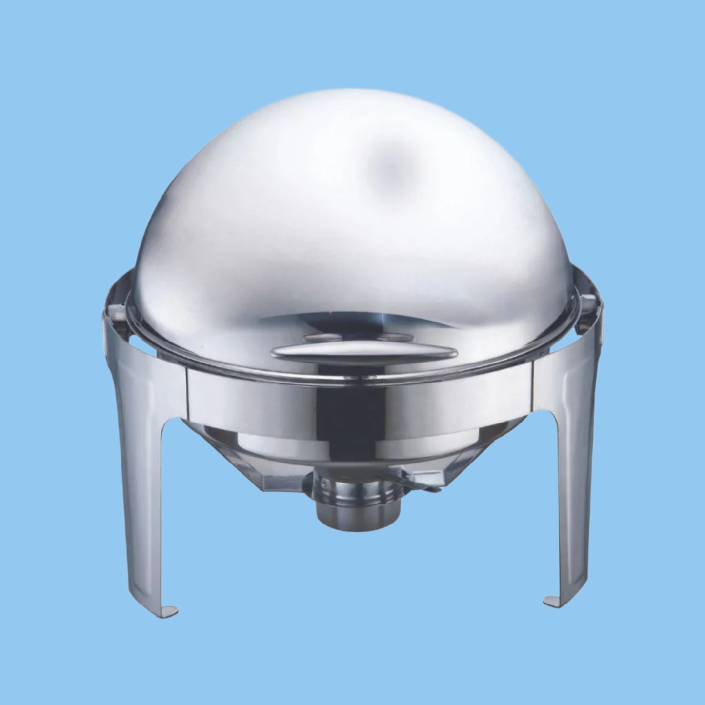 Heena's Haven Stainless Steel Round Chafing Dish 6 Liter with Fuel Holder