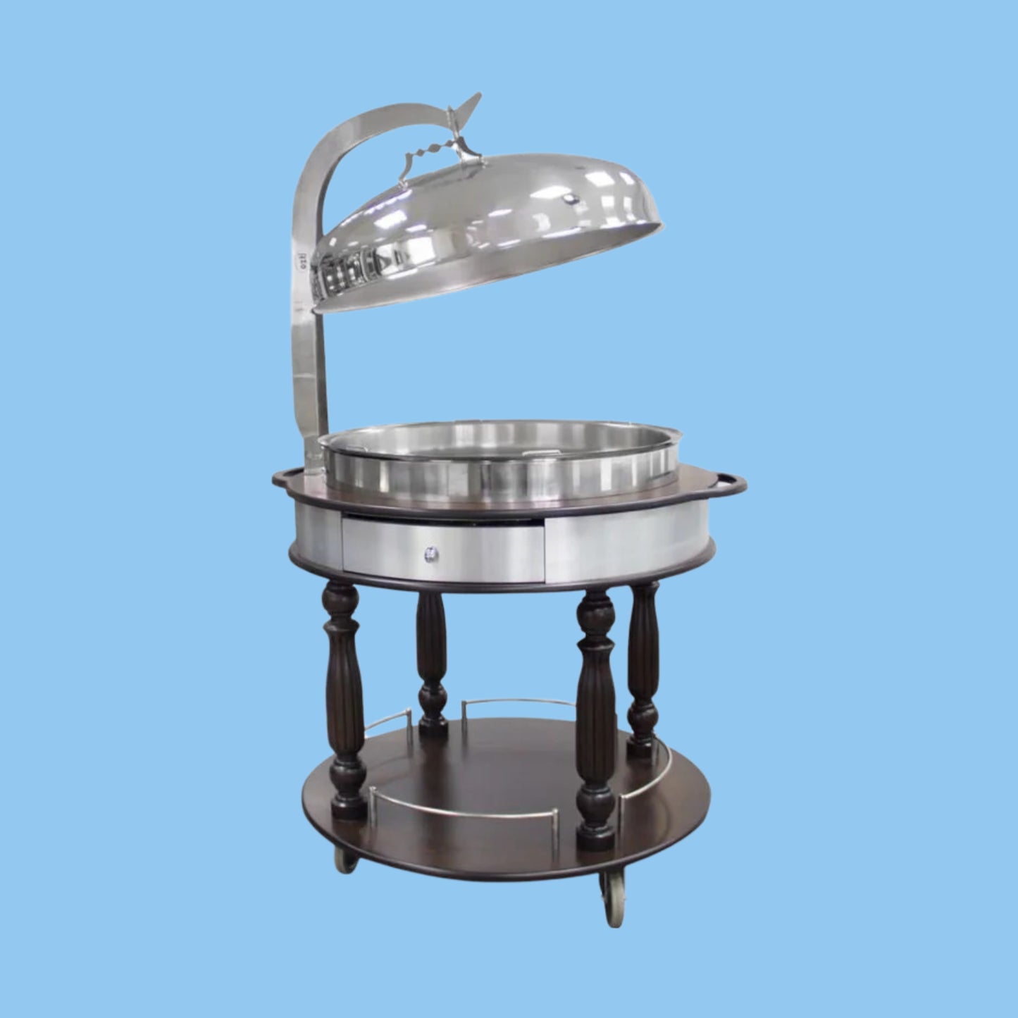 Heena's Haven Chafing Dish Trolley - Round Carving Trolley