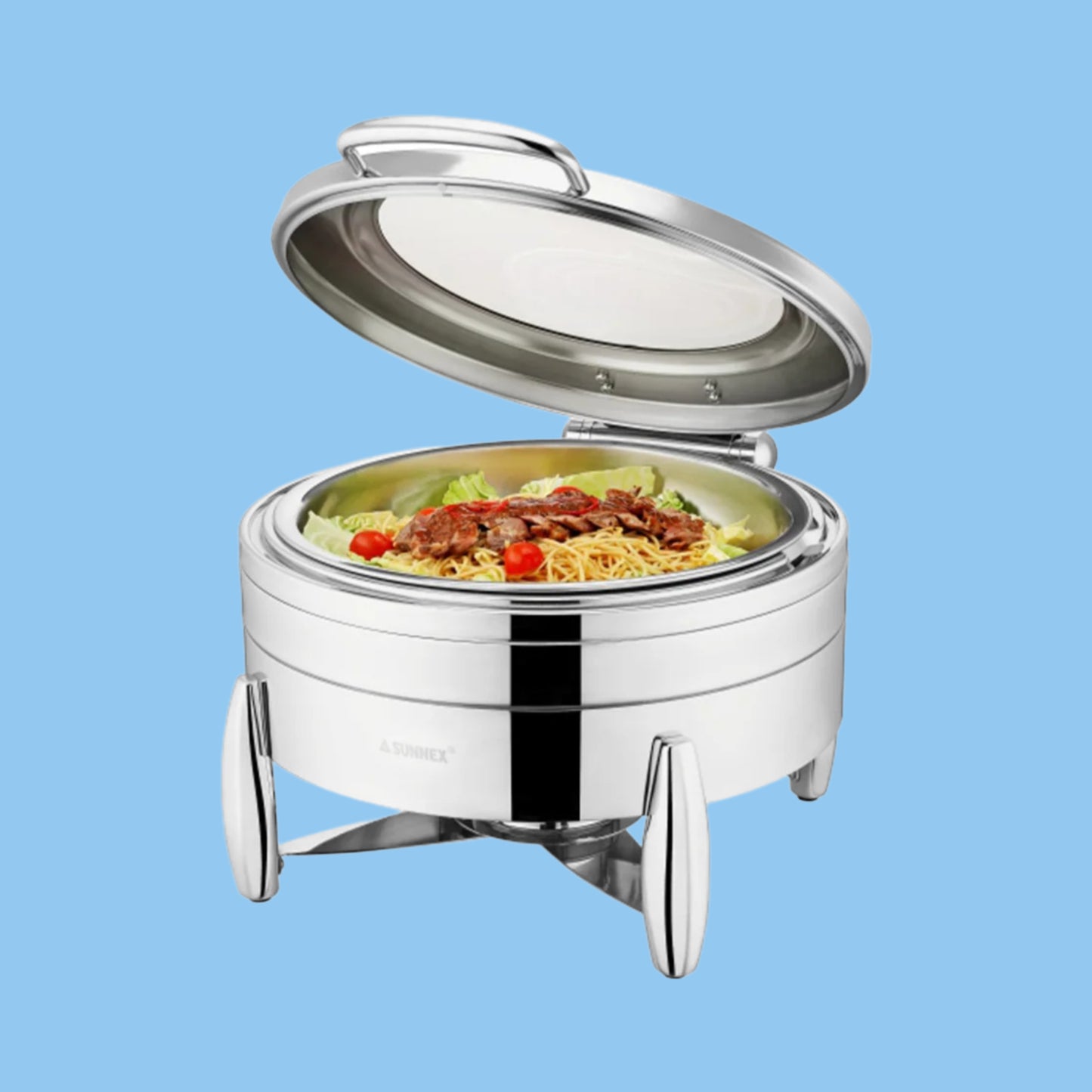 Heena's Haven Stainless Steel Round Verona Chafer 6.8 L