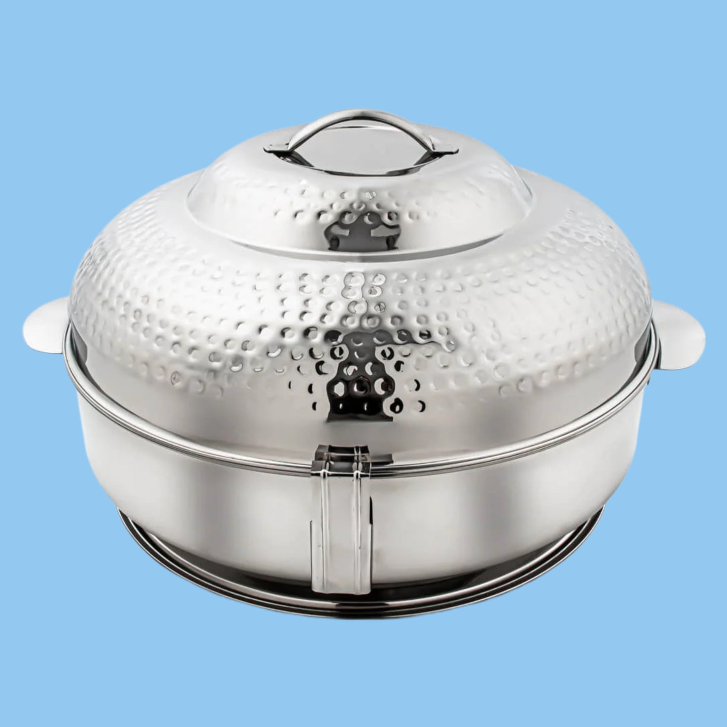 Heena's Haven 50 CM Stainless Steel Hot Pot - Silver Food warmer