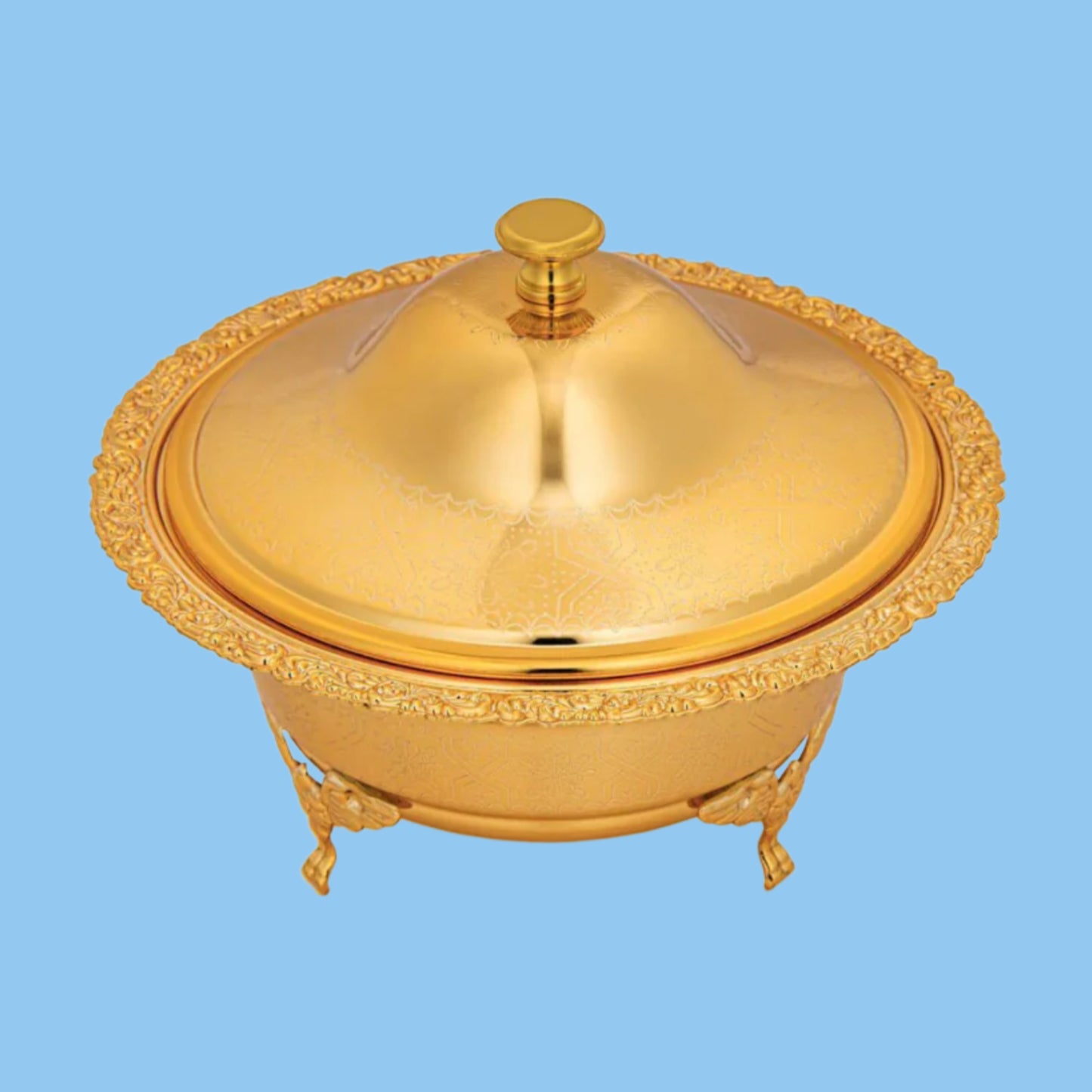 Heena's Haven Gold Date Bowl with Lid