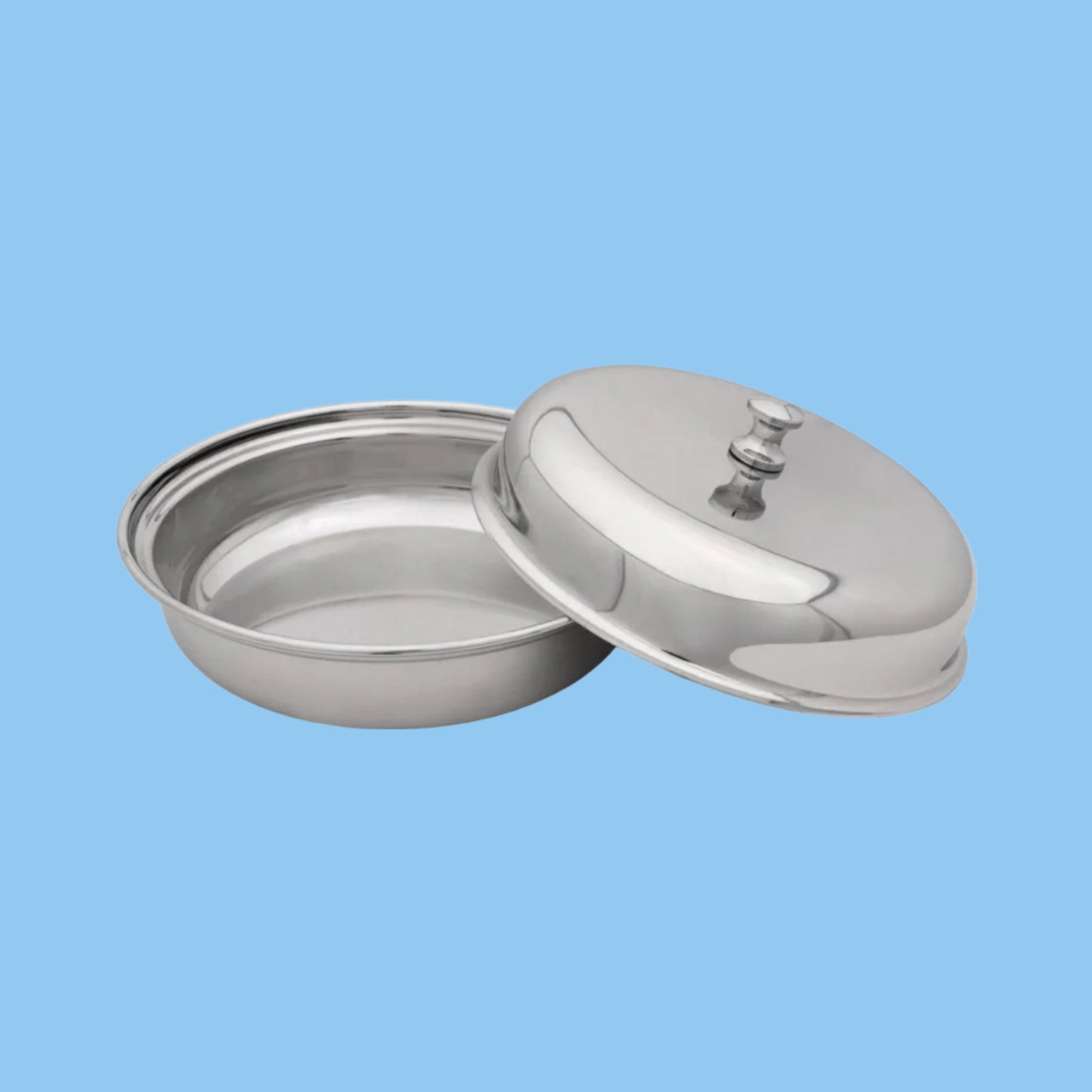 Heena's Haven Stainless Steel Entree Dish Round with Lid
