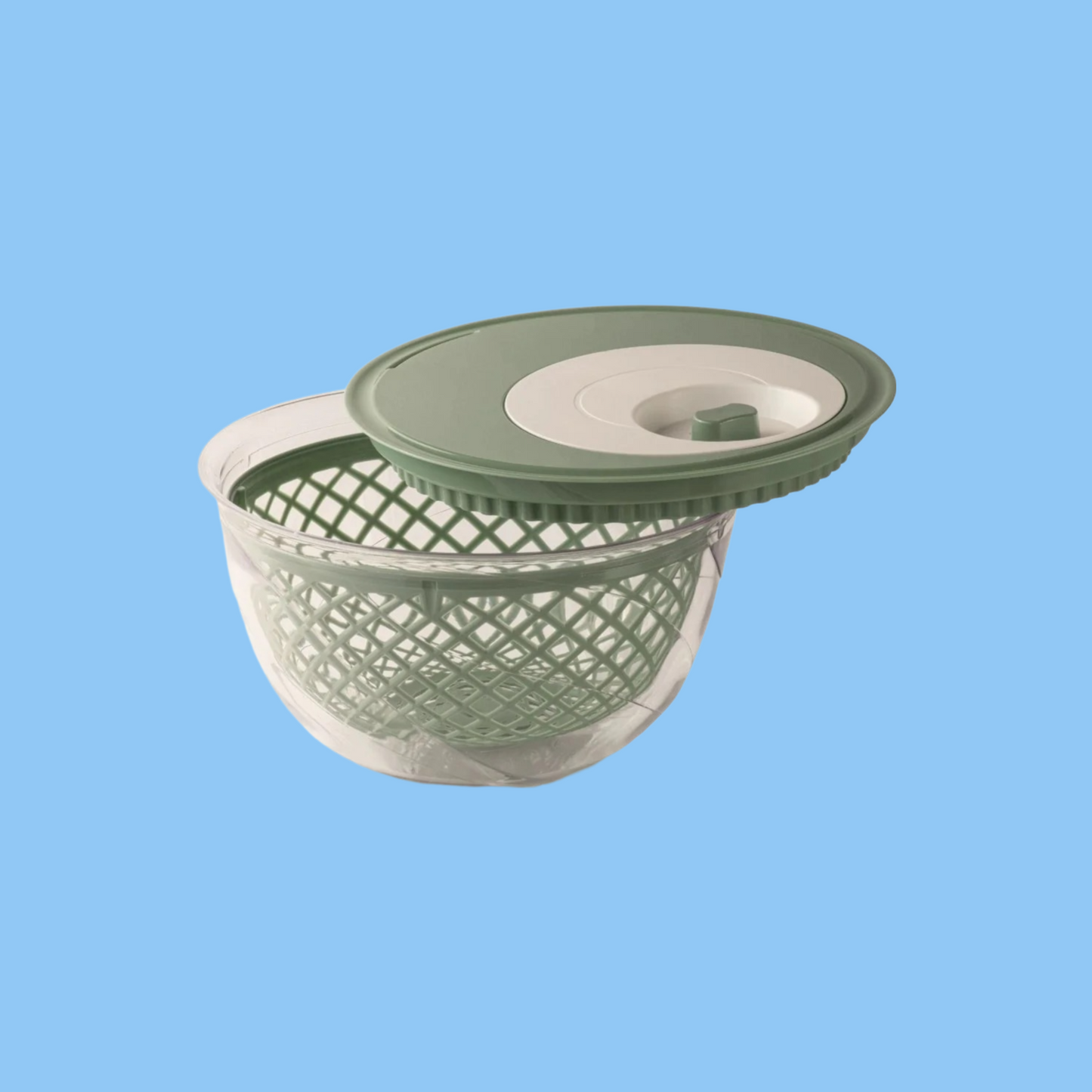 Heena's Haven Green Spin & Serve 2 in 1 Salad Spinner & Bowl 4 Liter