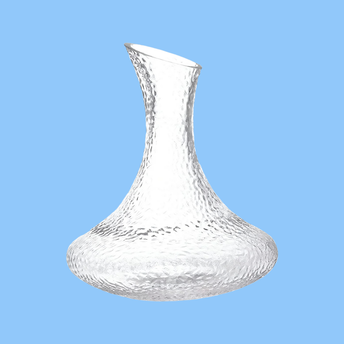 Heena's Haven Transparent Hammered Texture Glass Decanter 1.8 Liter