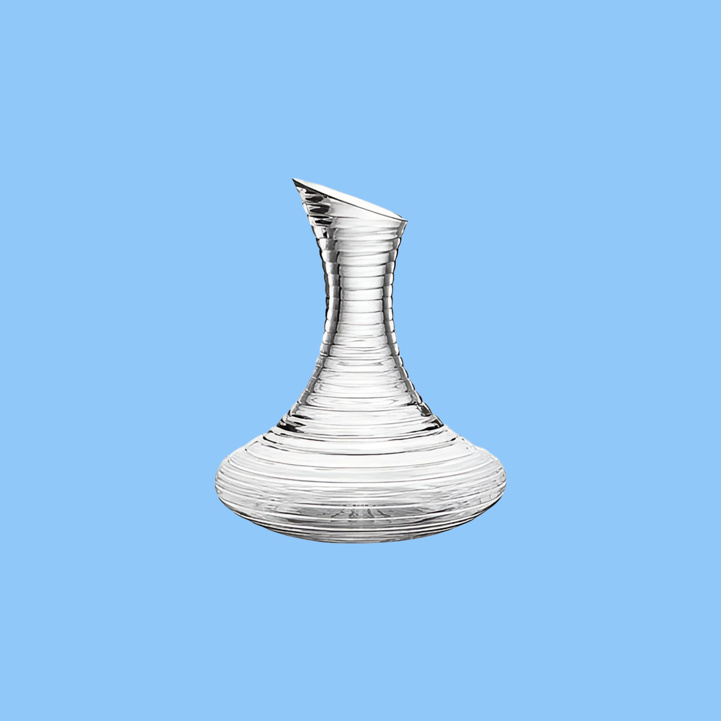 Heena's Haven Transparent Textured Spiral Glass Decanter 1.8 Liter