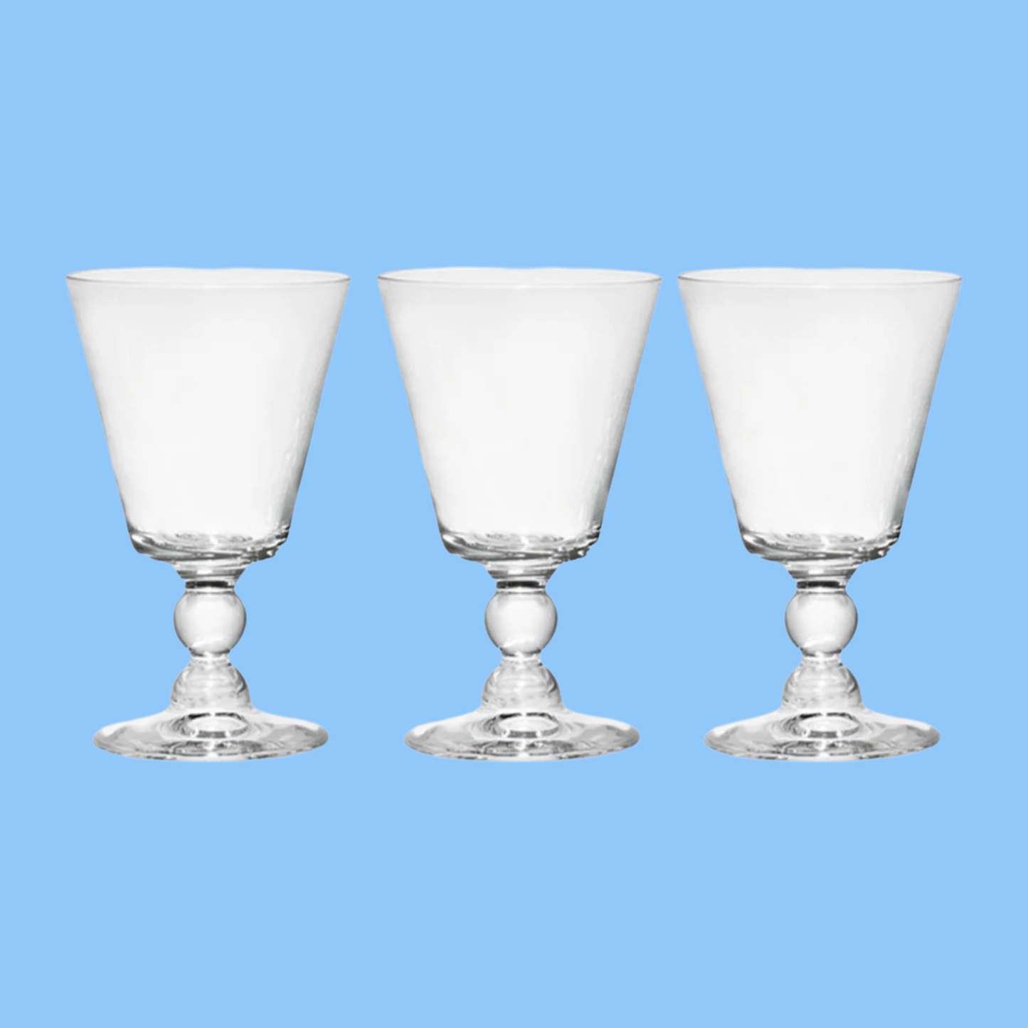 Heena's Haven 3 Piece Glass Rubens Wine Stemglass 240 ml Set CerveSKU: 17-012