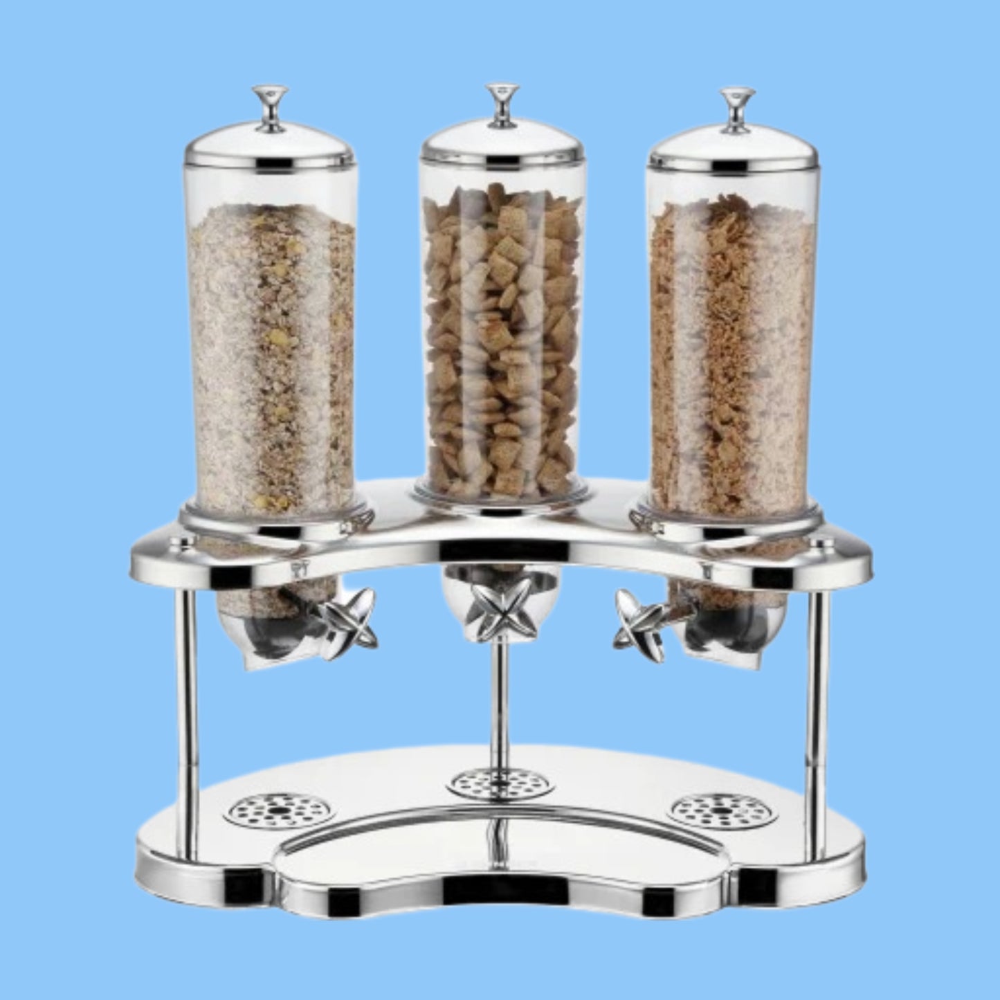 Heena's Haven tainless Steel Half Moon Bay Cereal Dispenser 3 Liter