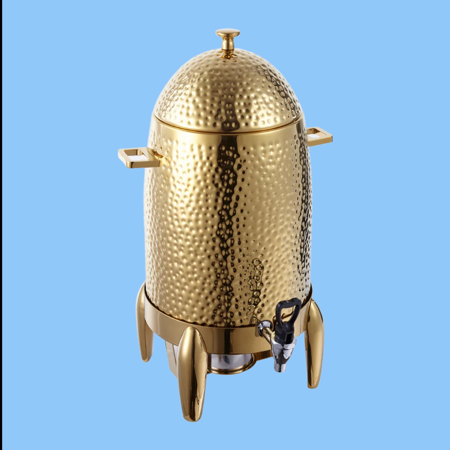 Heena's Haven Stainless Steel Gold Hammered 19 Liter Coffee Dispenser